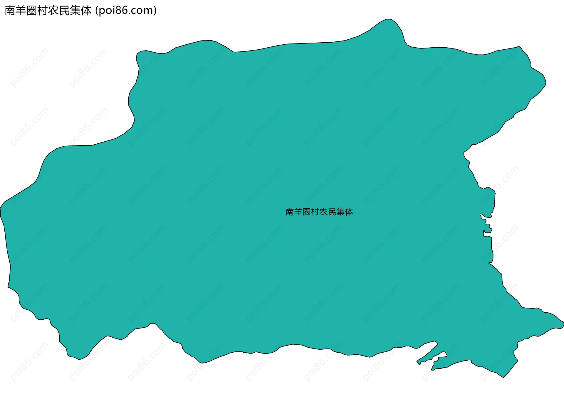 南羊圈村农民集体边界地图