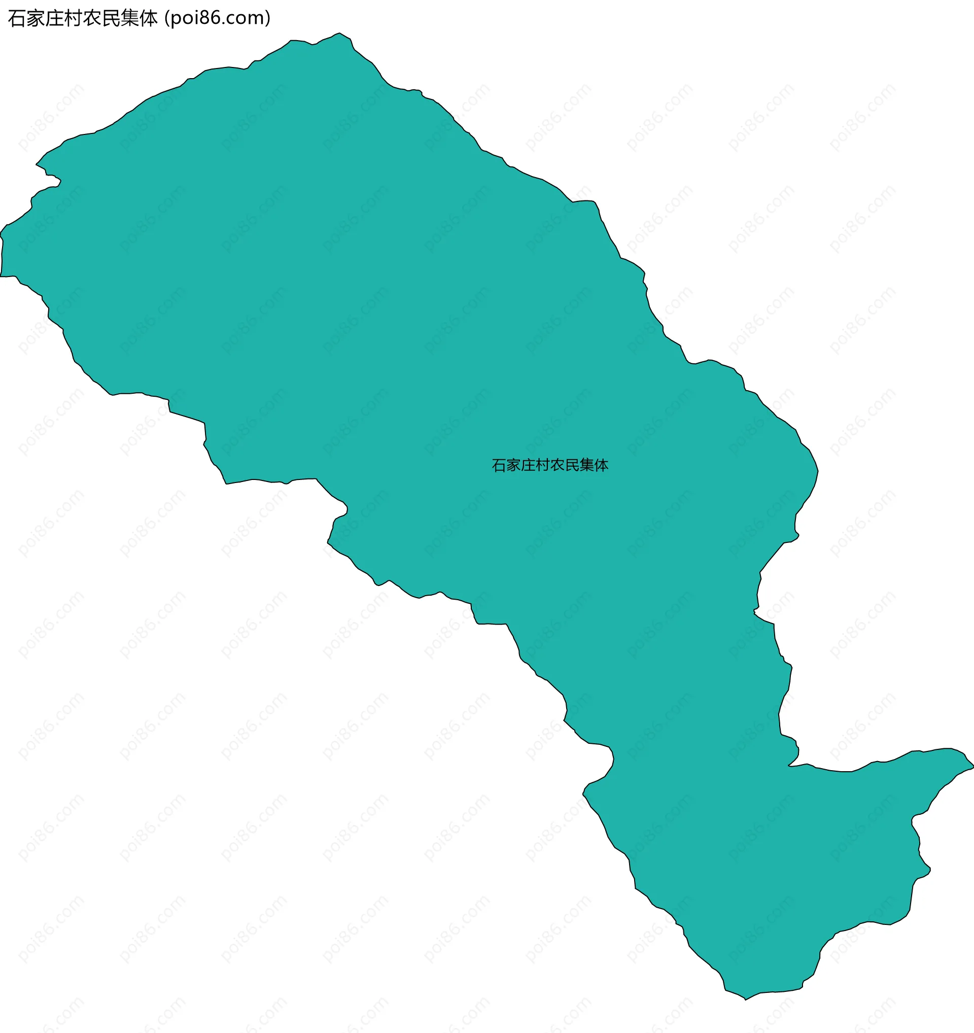 石家庄村农民集体边界地图