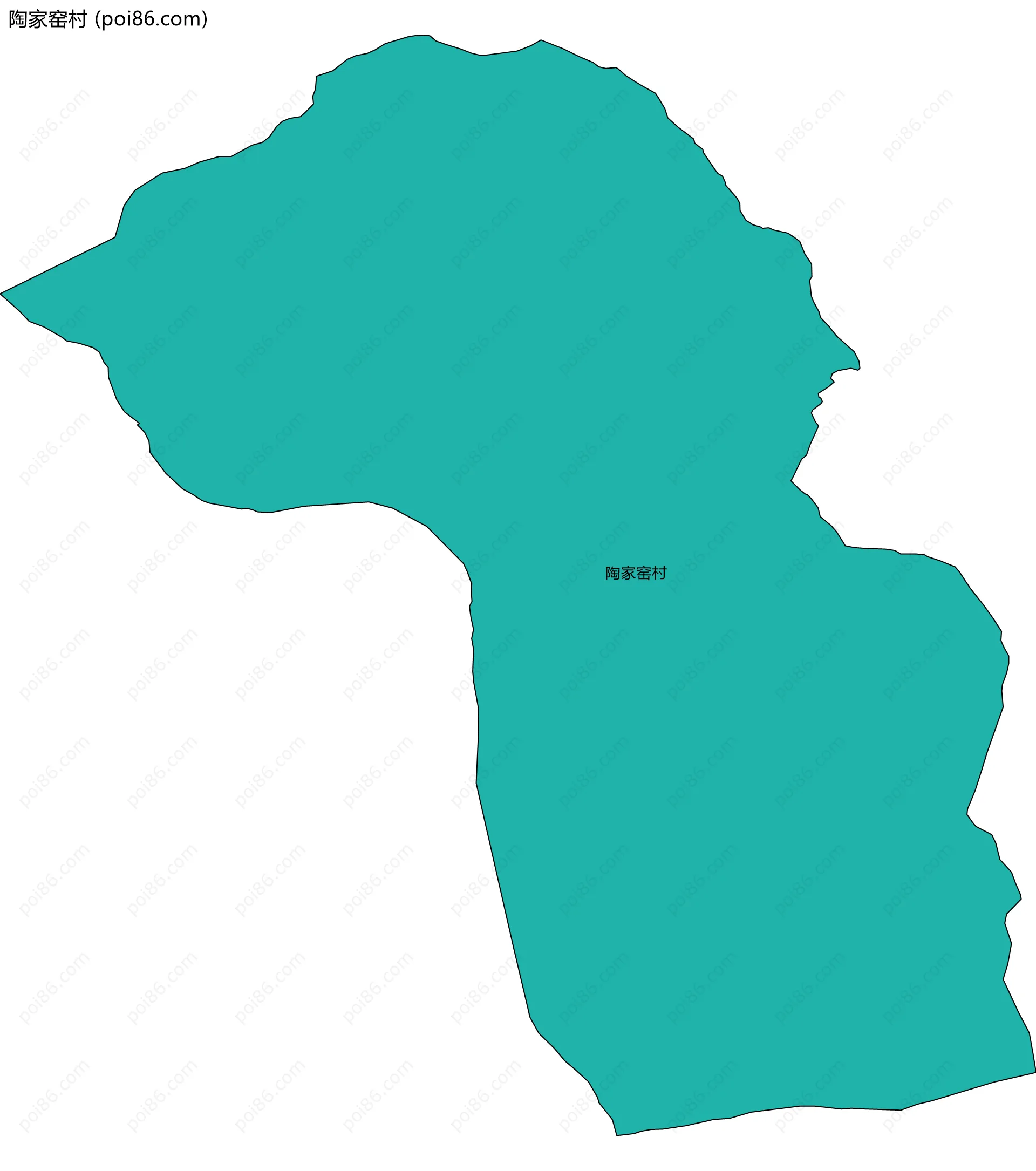 陶家窑村边界地图