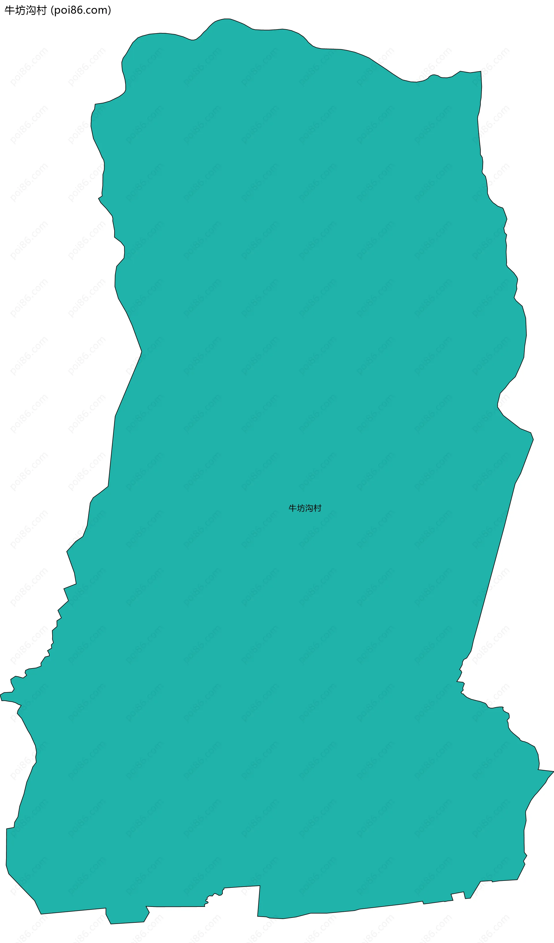 牛坊沟村边界地图