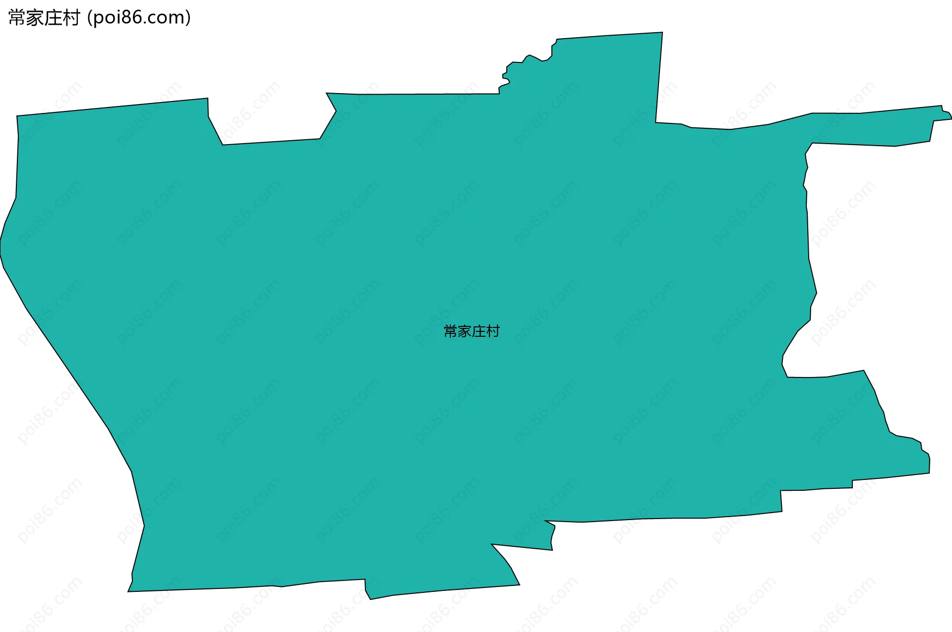 常家庄村边界地图