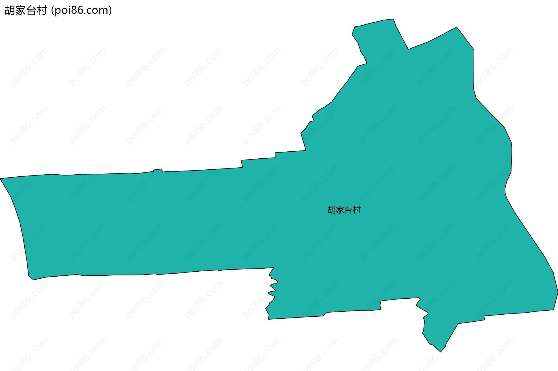胡家台村边界地图