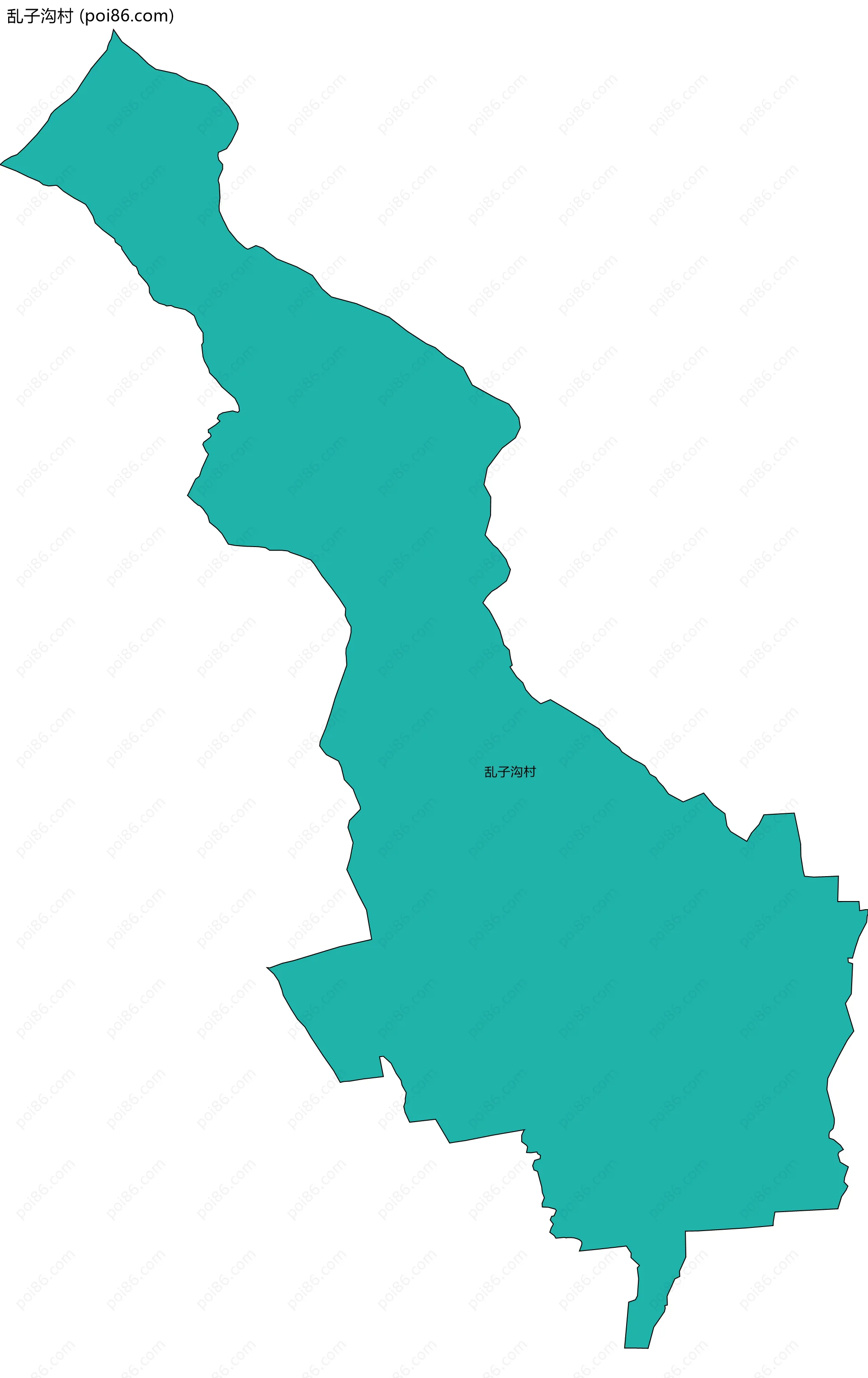 乱子沟村边界地图