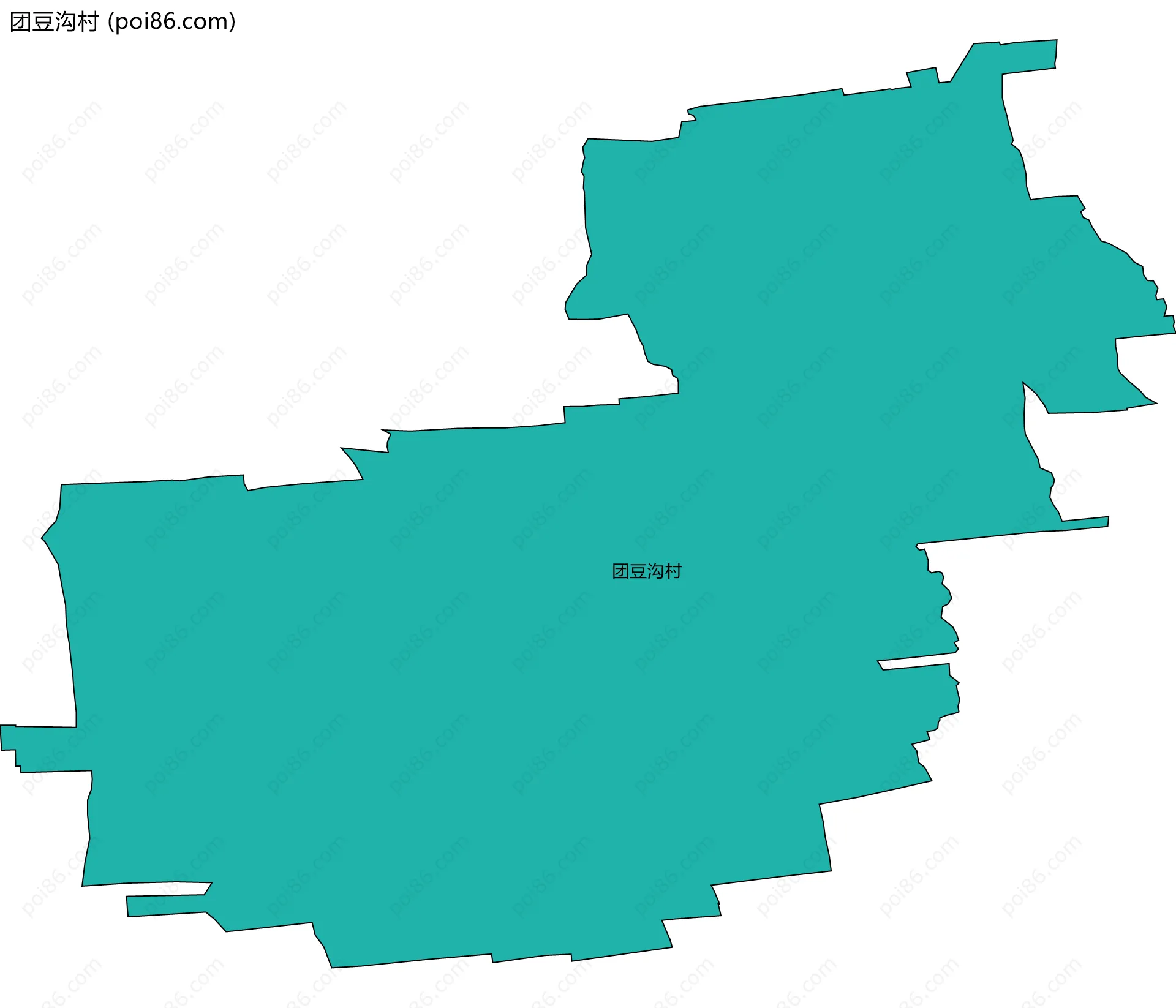 团豆沟村边界地图