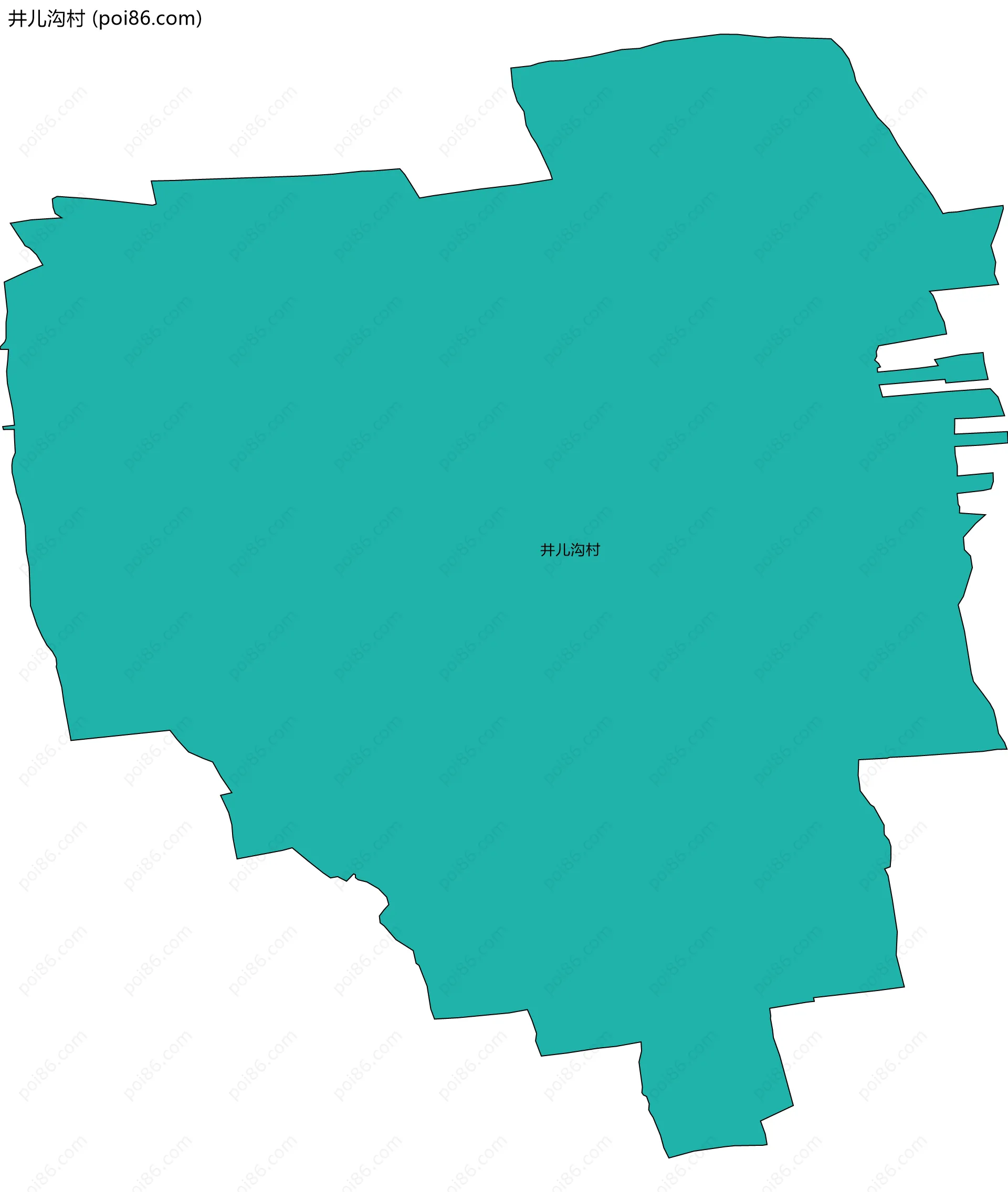 井儿沟村边界地图