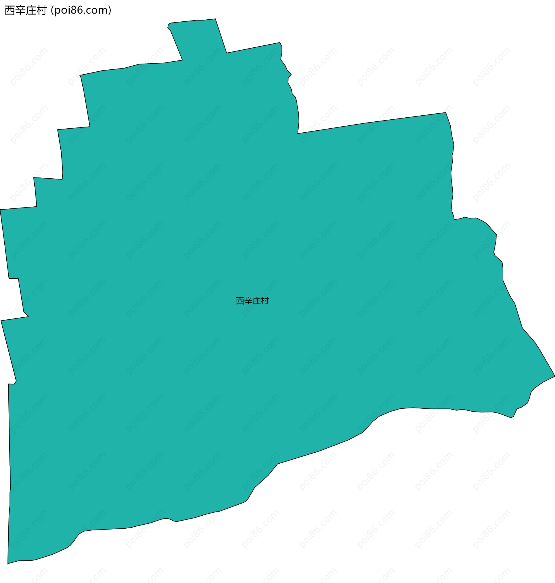 西辛庄村边界地图