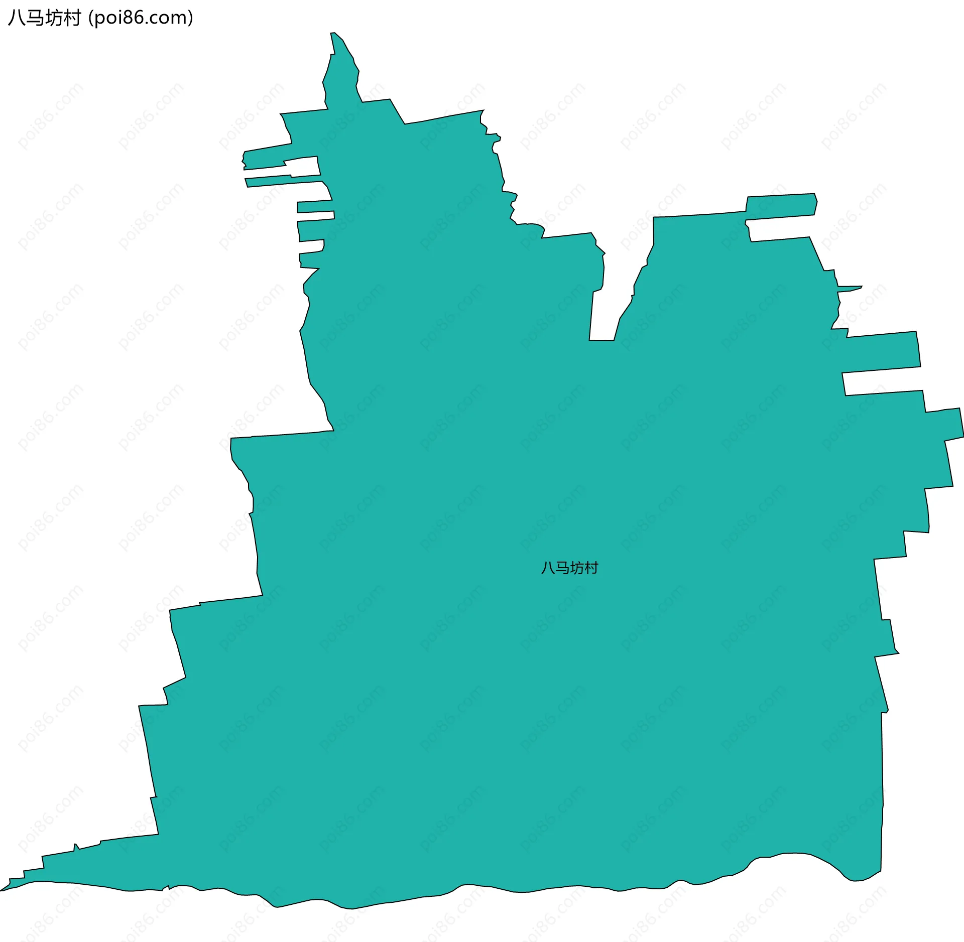 八马坊村边界地图