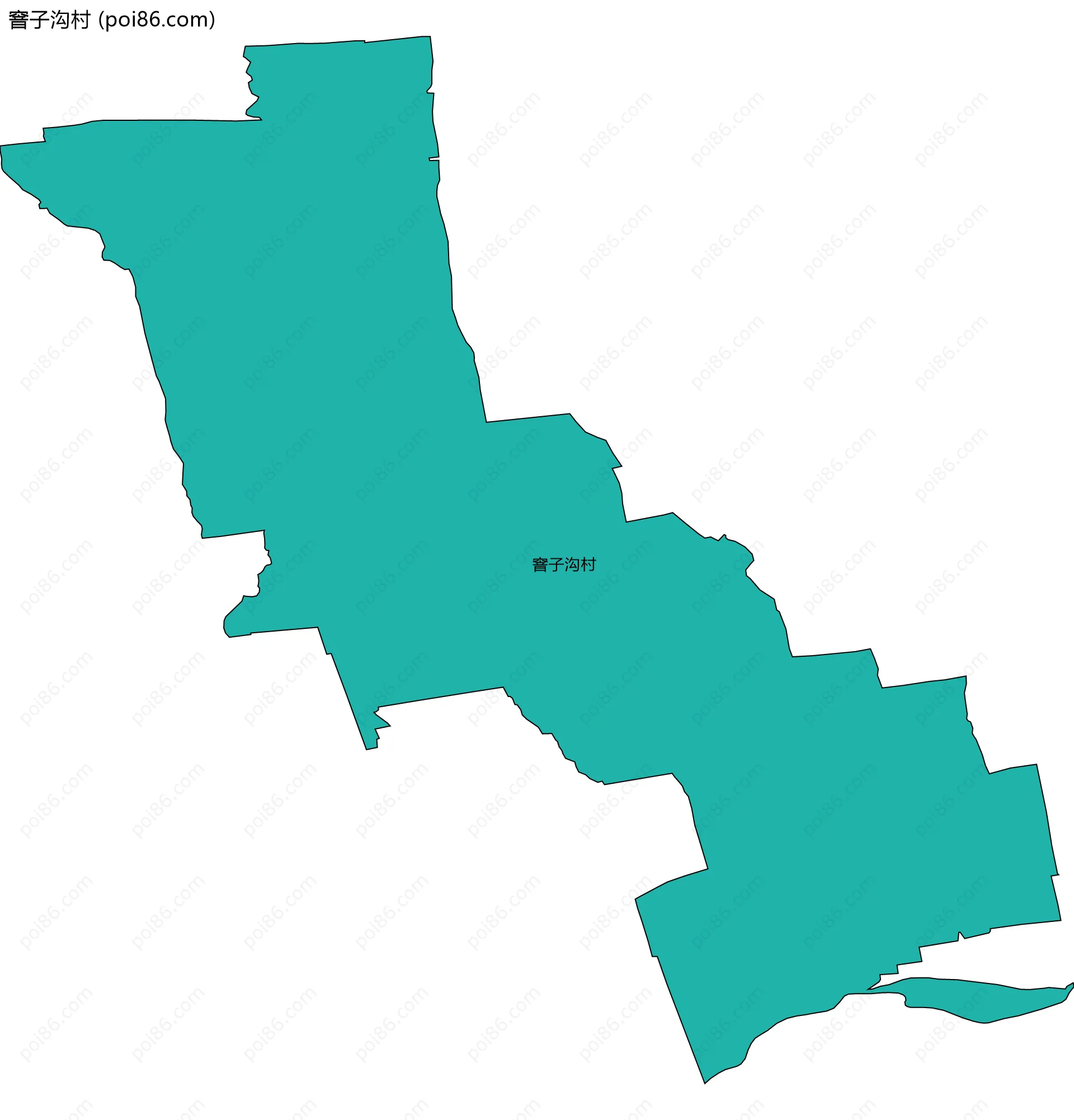 窨子沟村边界地图