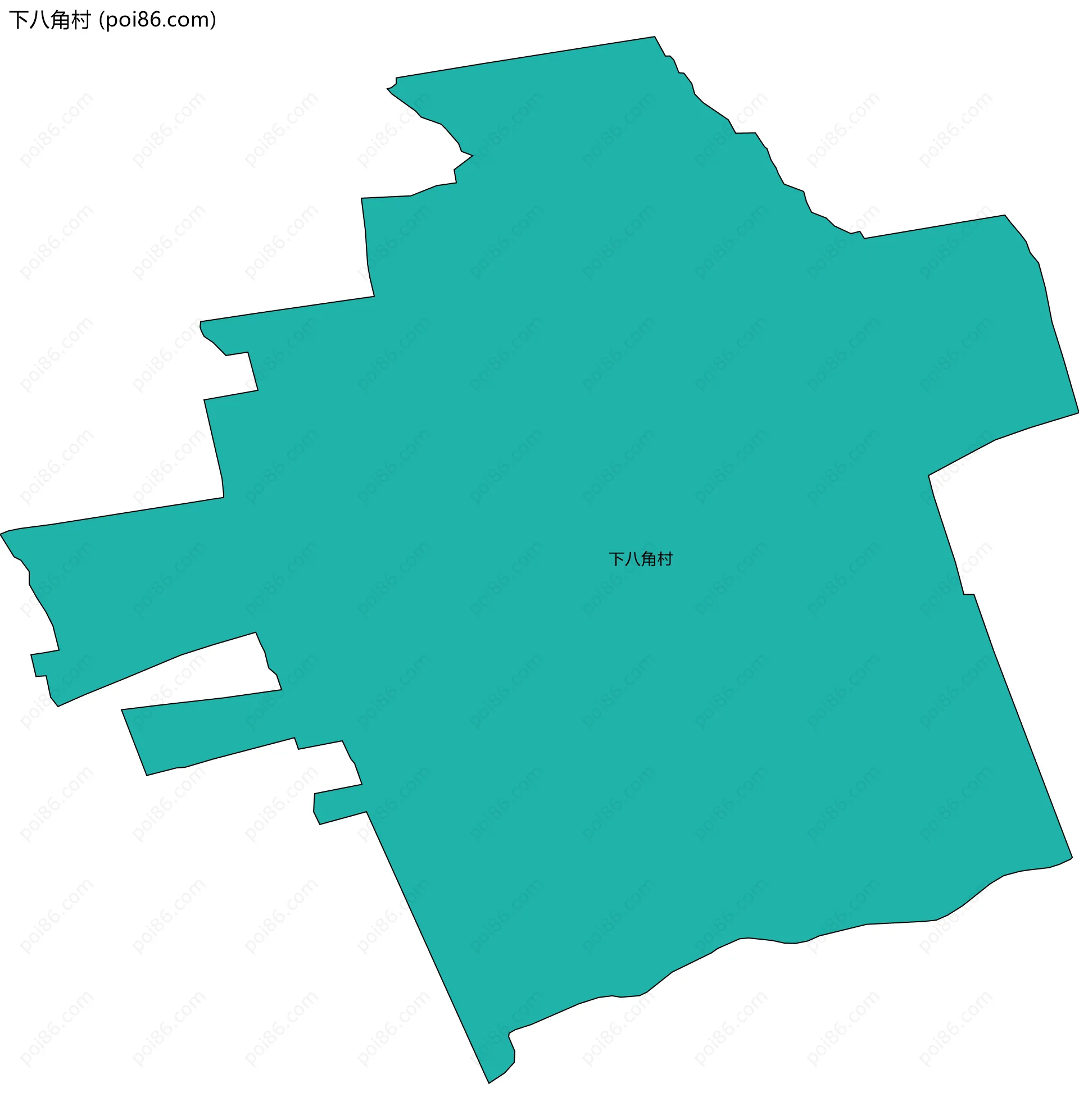 下八角村边界地图