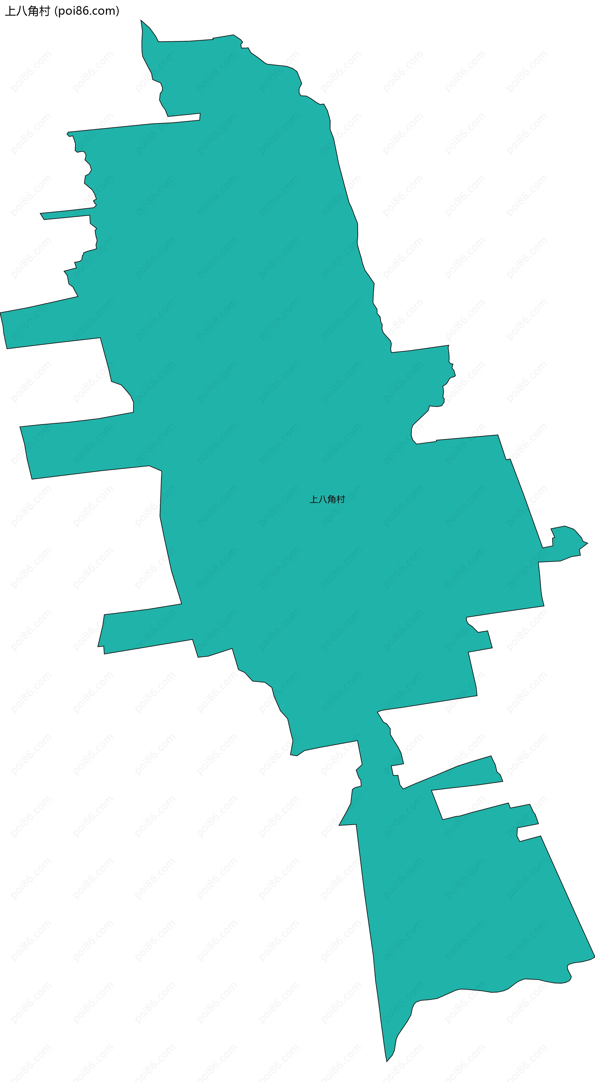 上八角村边界地图