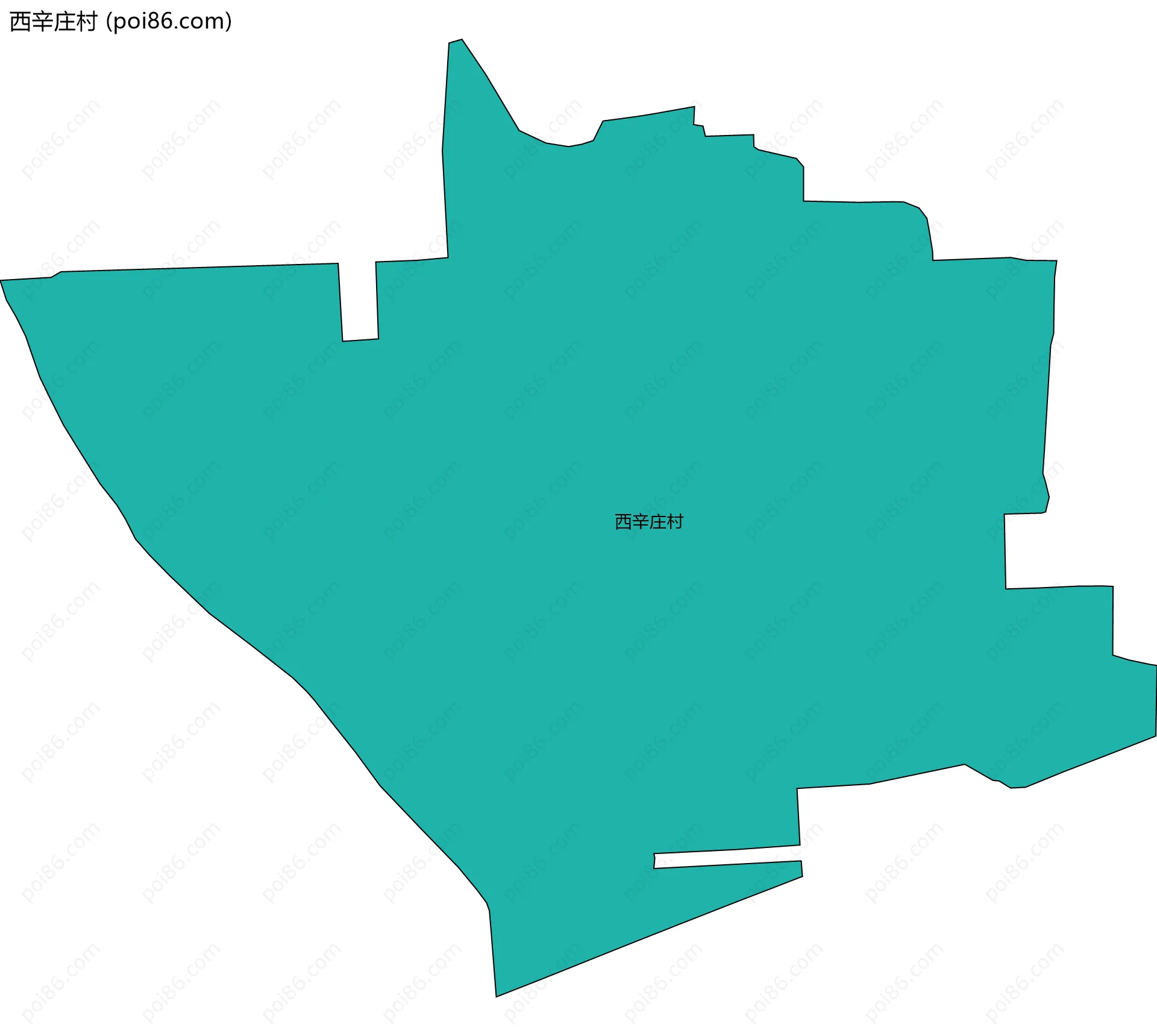 西辛庄村边界地图