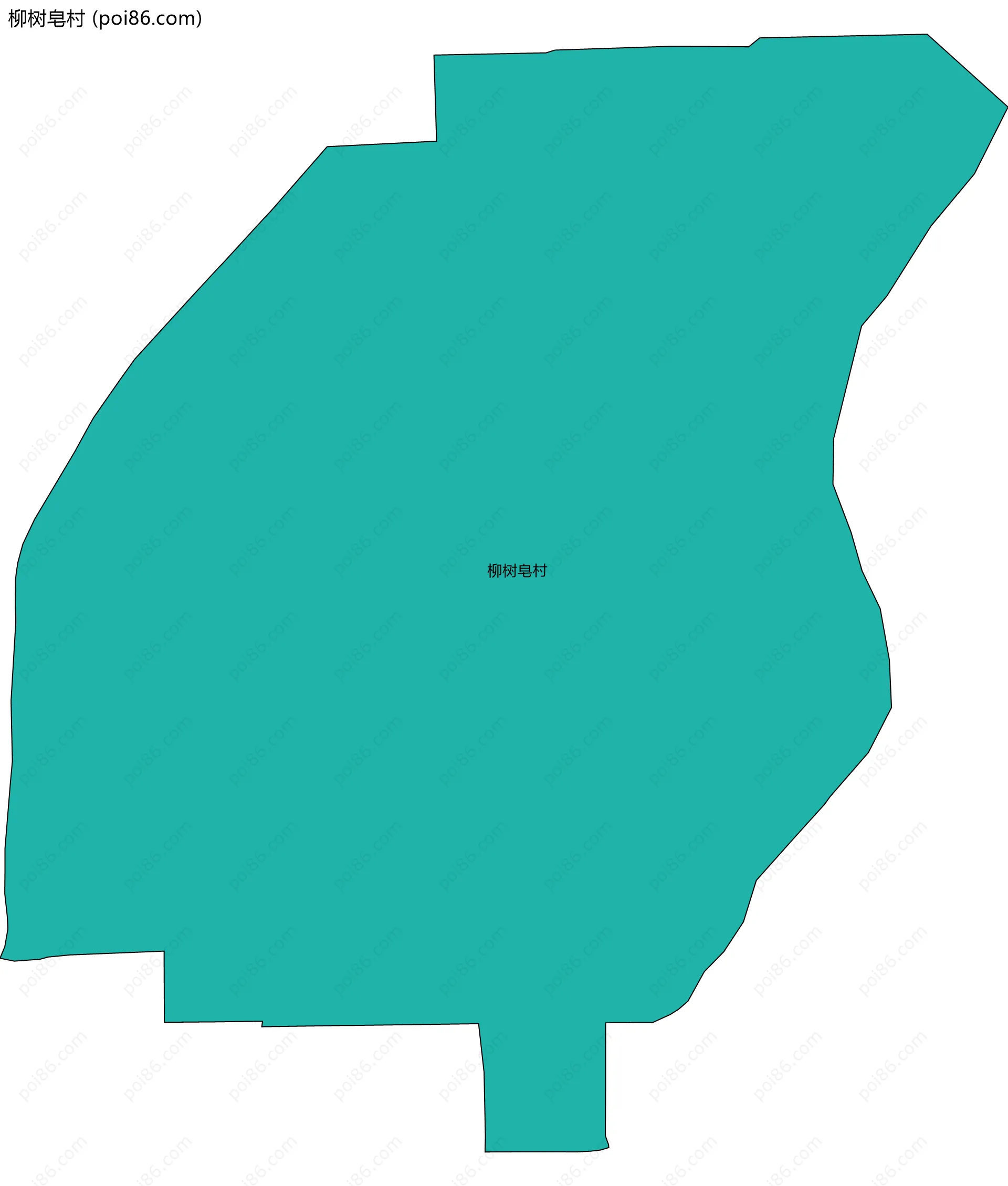 柳树皂村边界地图