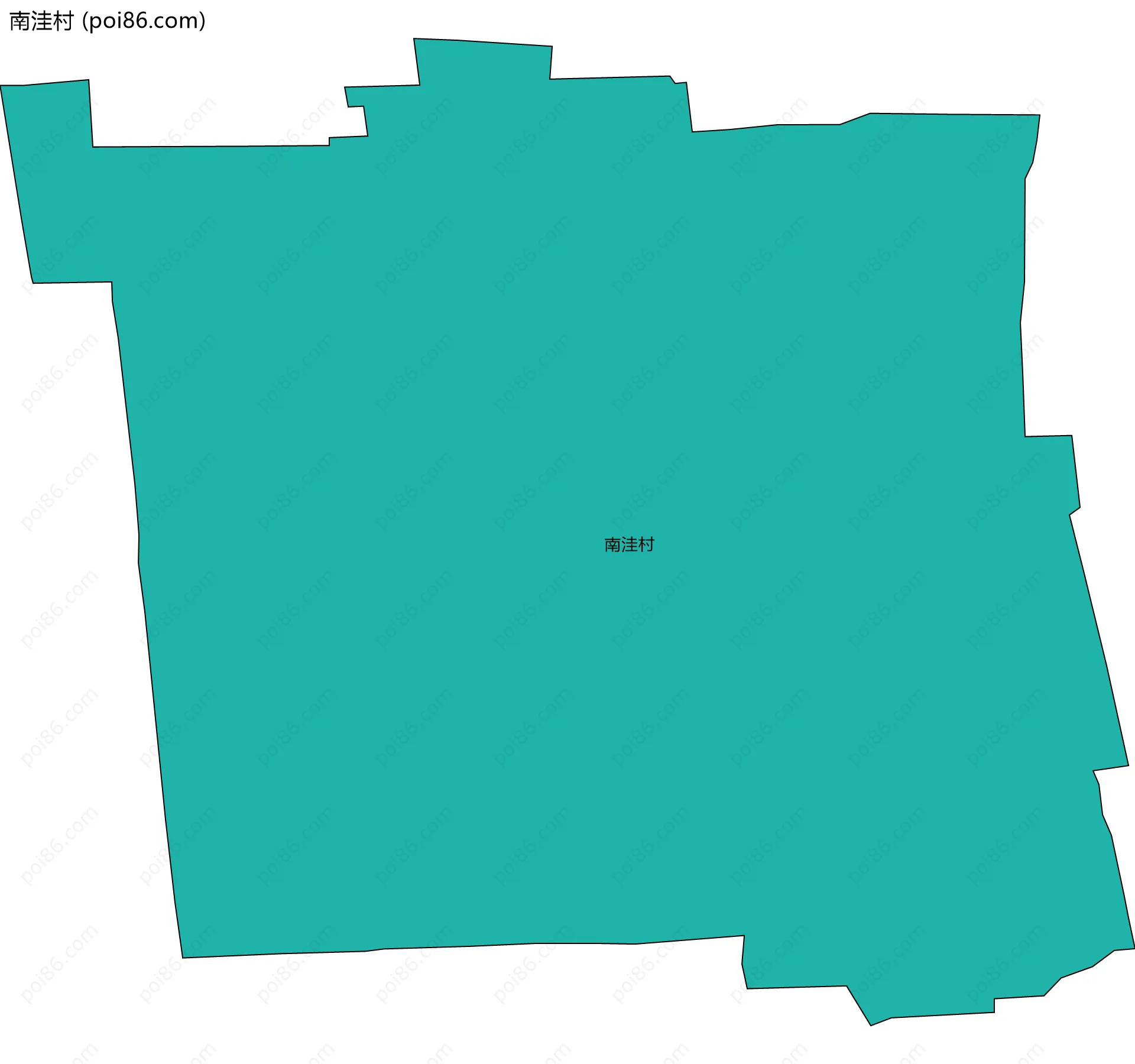 南洼村边界地图