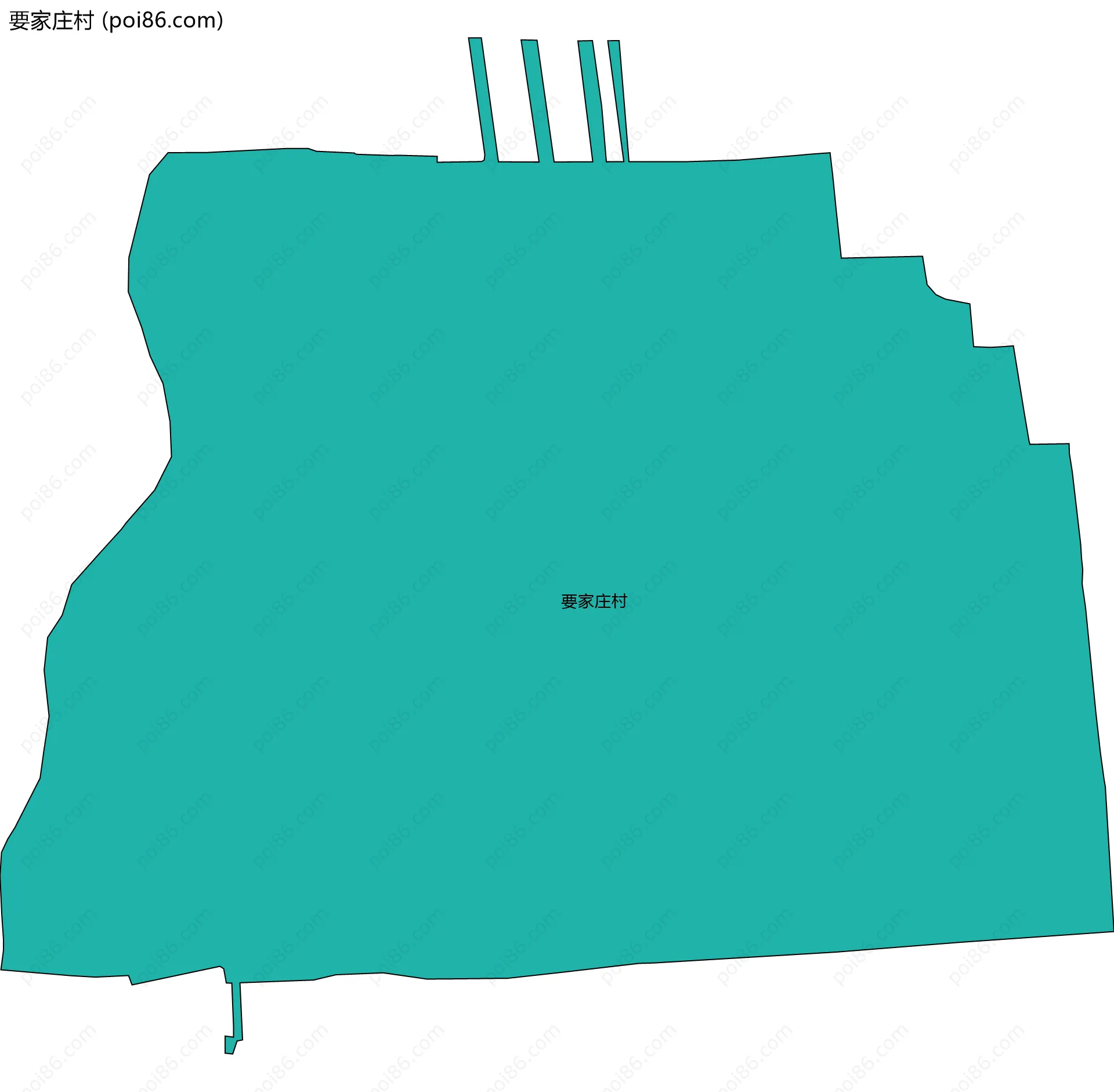 要家庄村边界地图