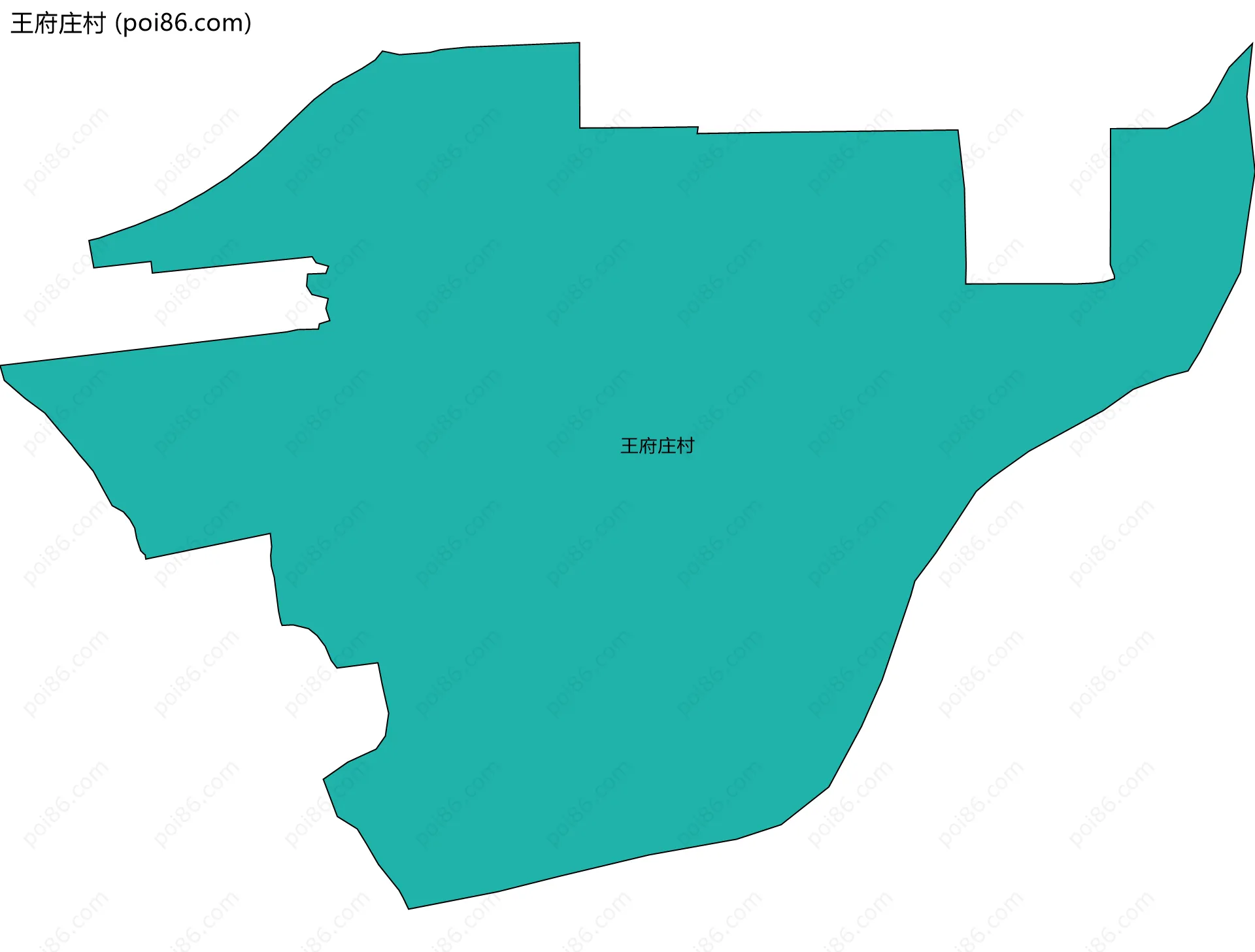 王府庄村边界地图