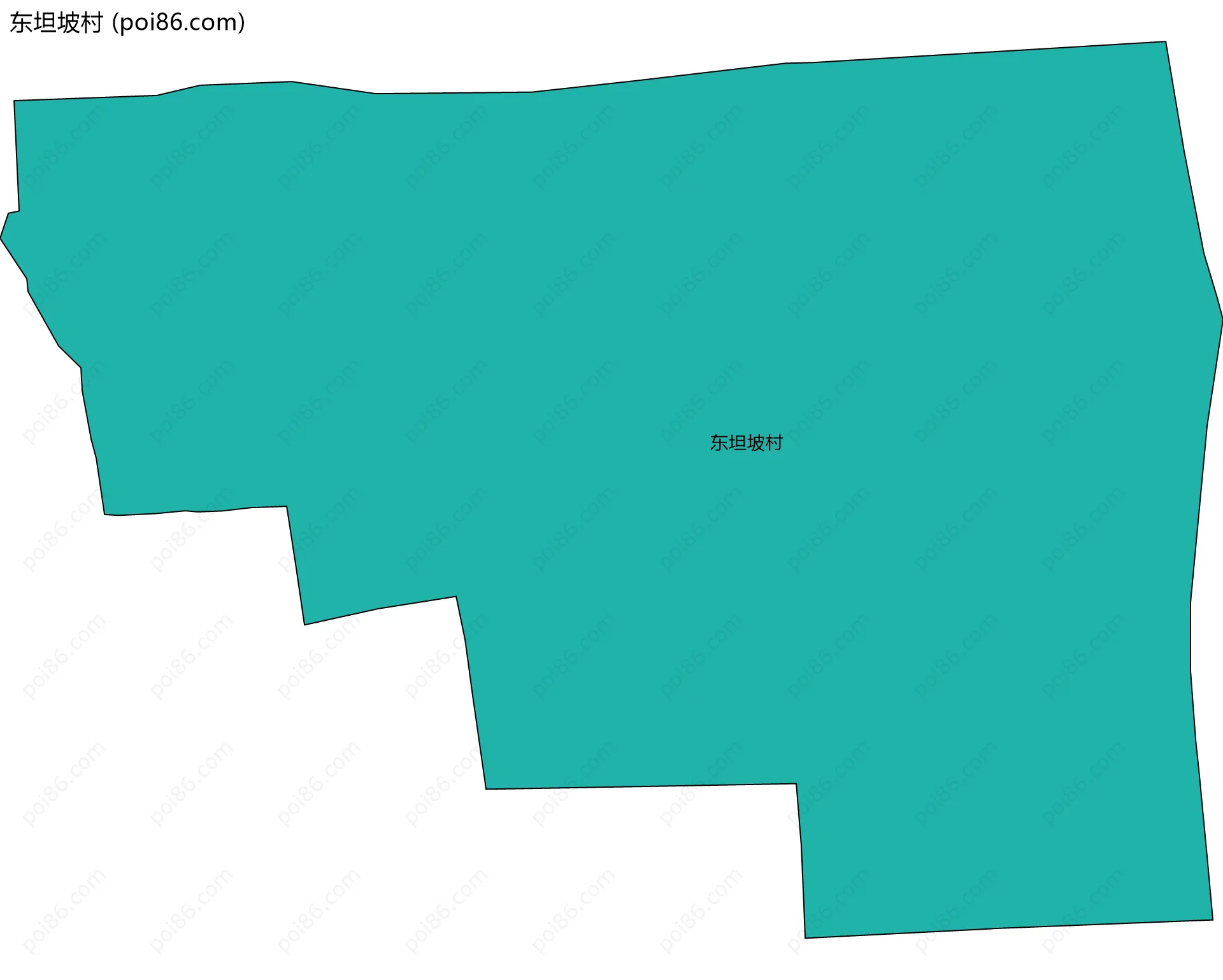 东坦坡村边界地图
