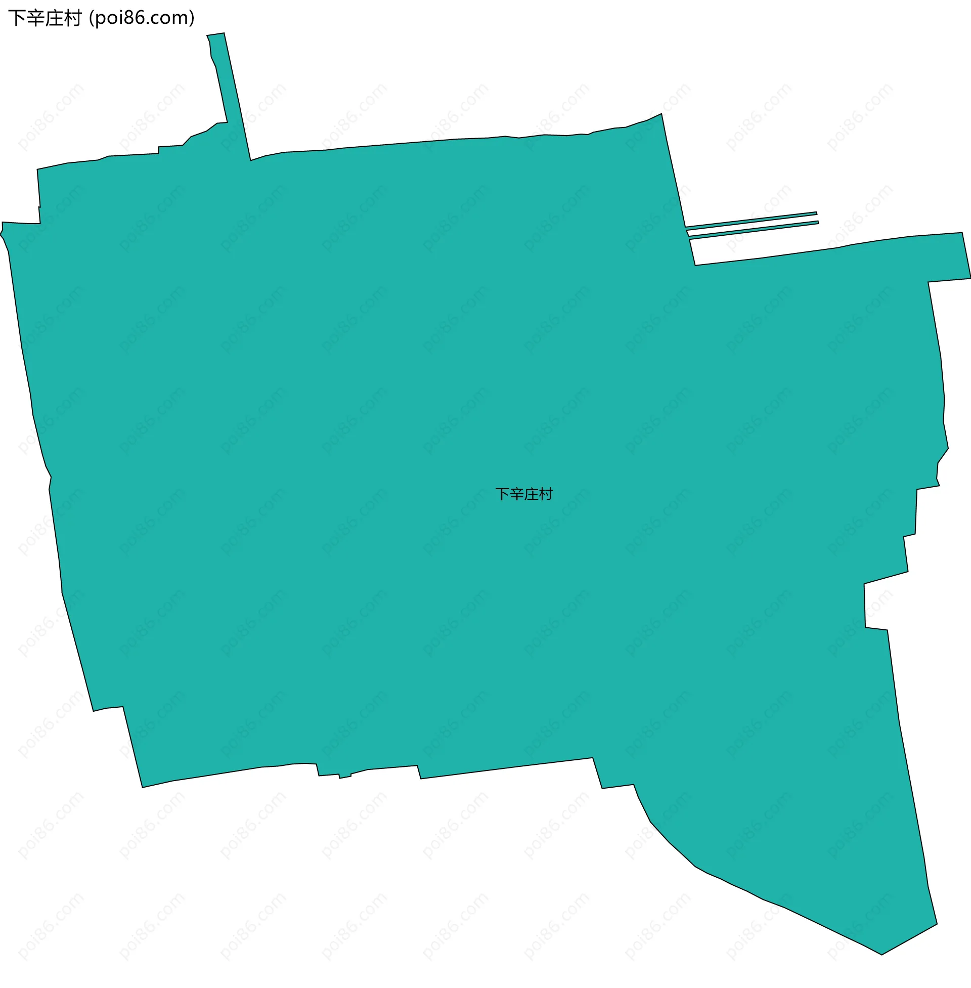 下辛庄村边界地图