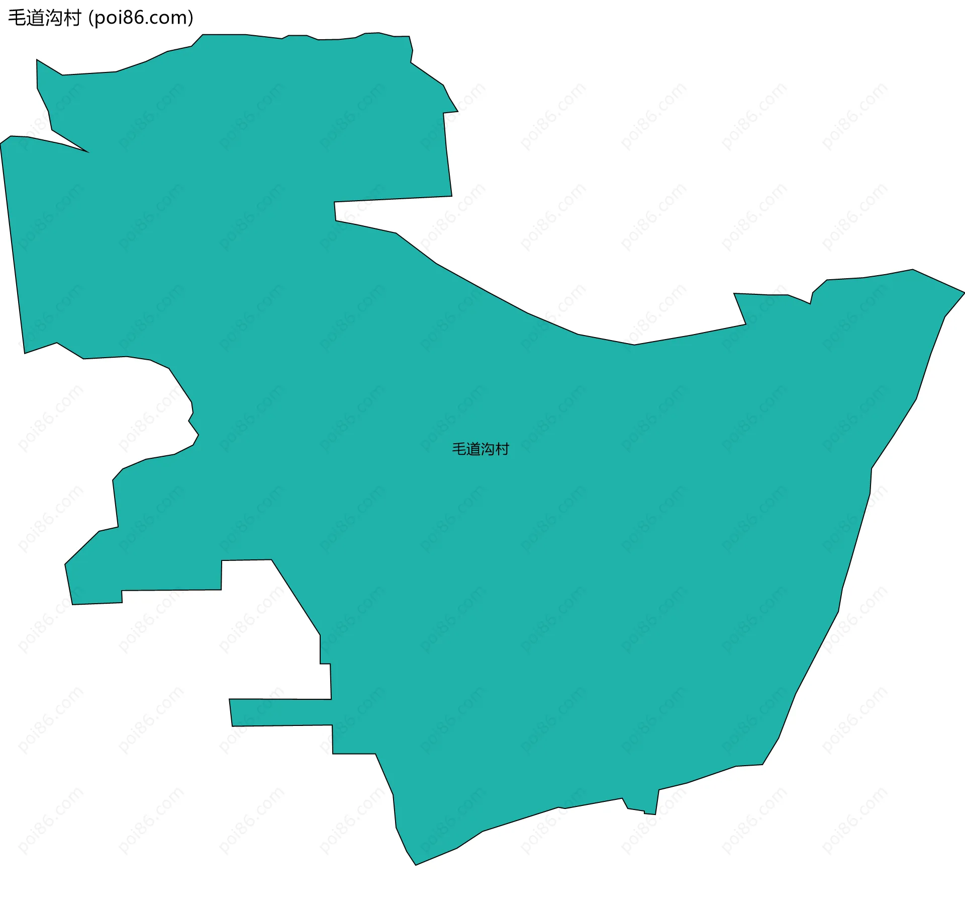 毛道沟村边界地图