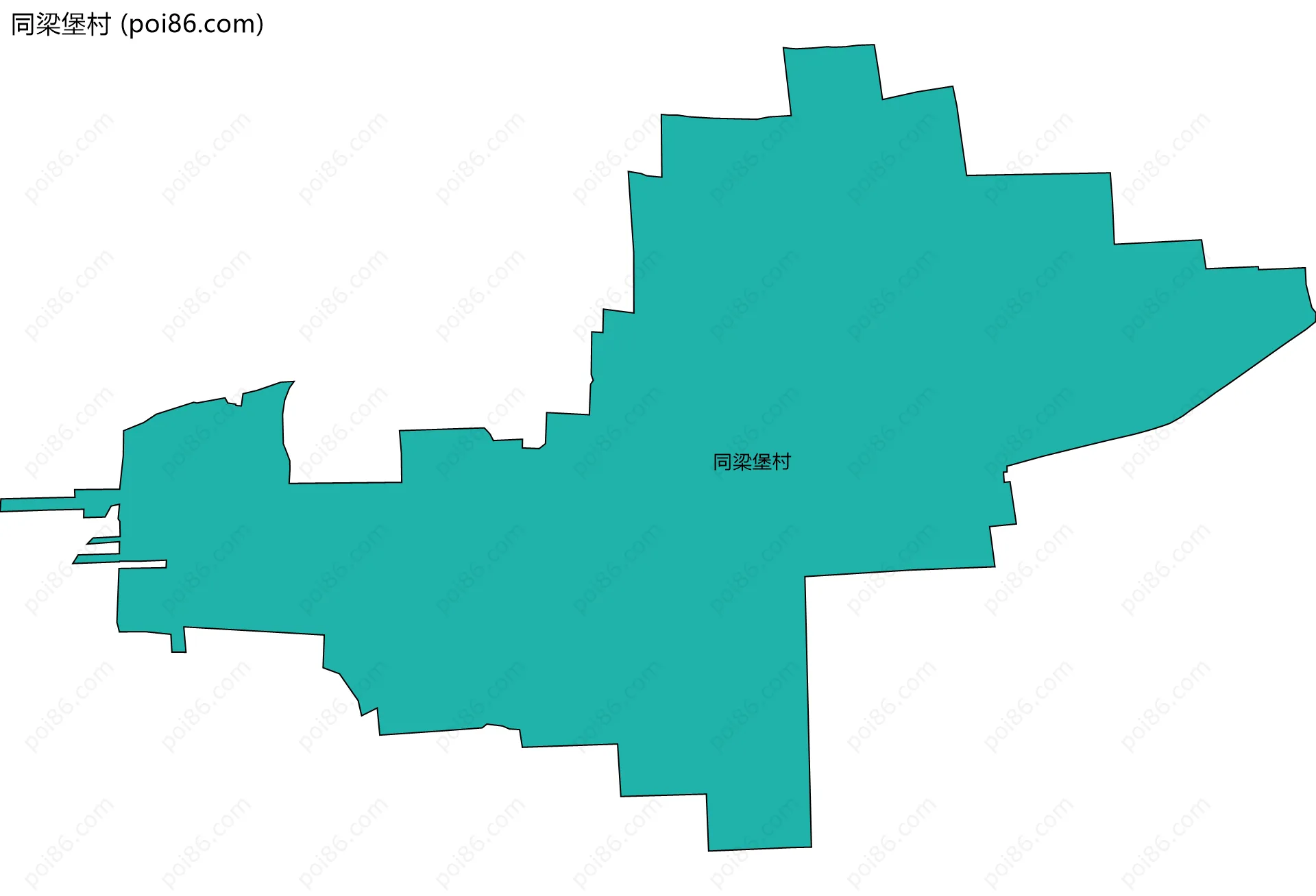同梁堡村边界地图