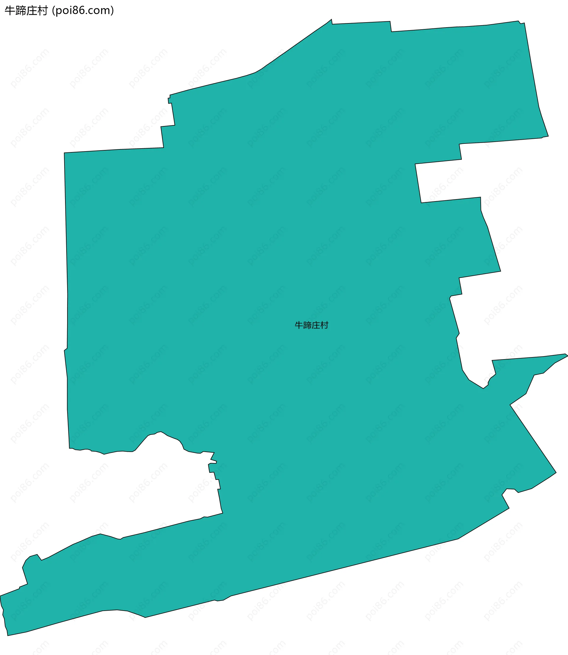 牛蹄庄村边界地图