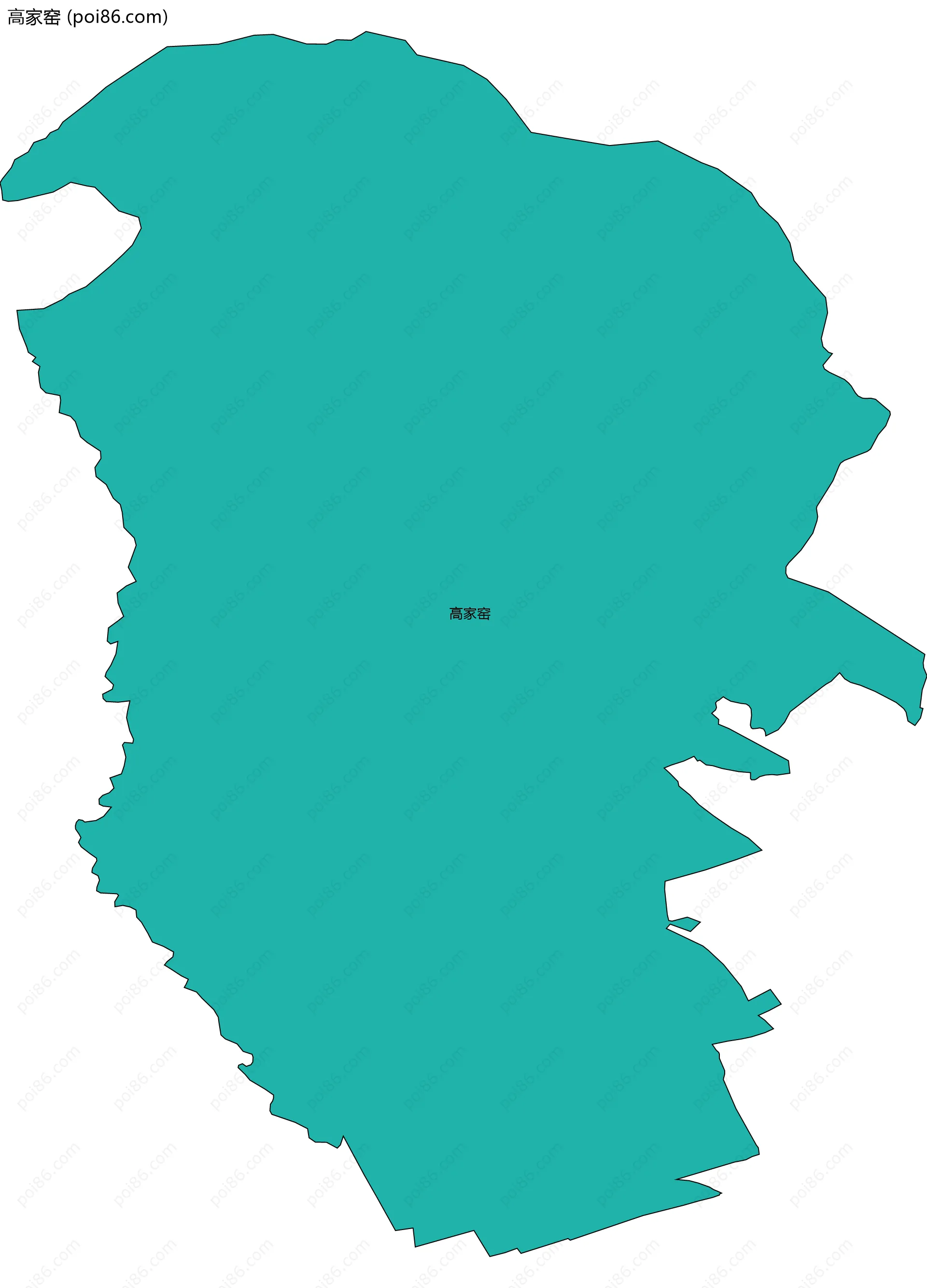 高家窑边界地图