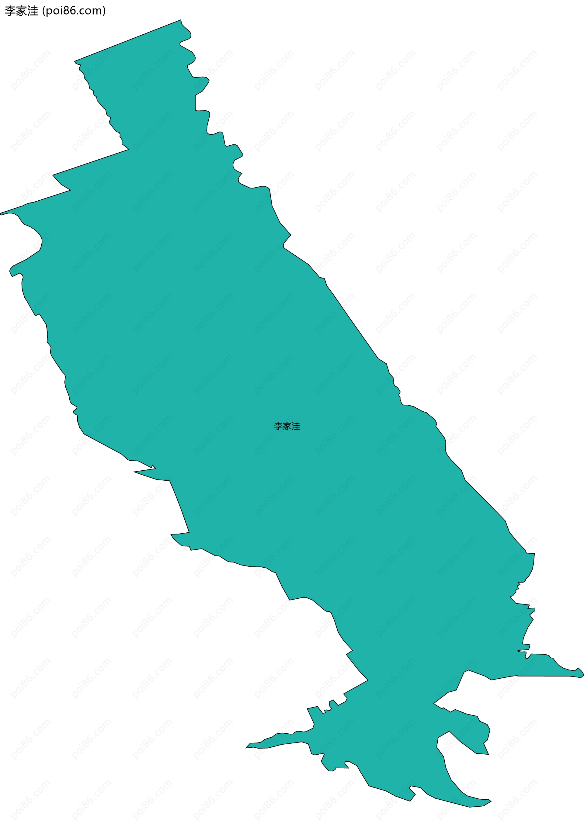 李家洼边界地图