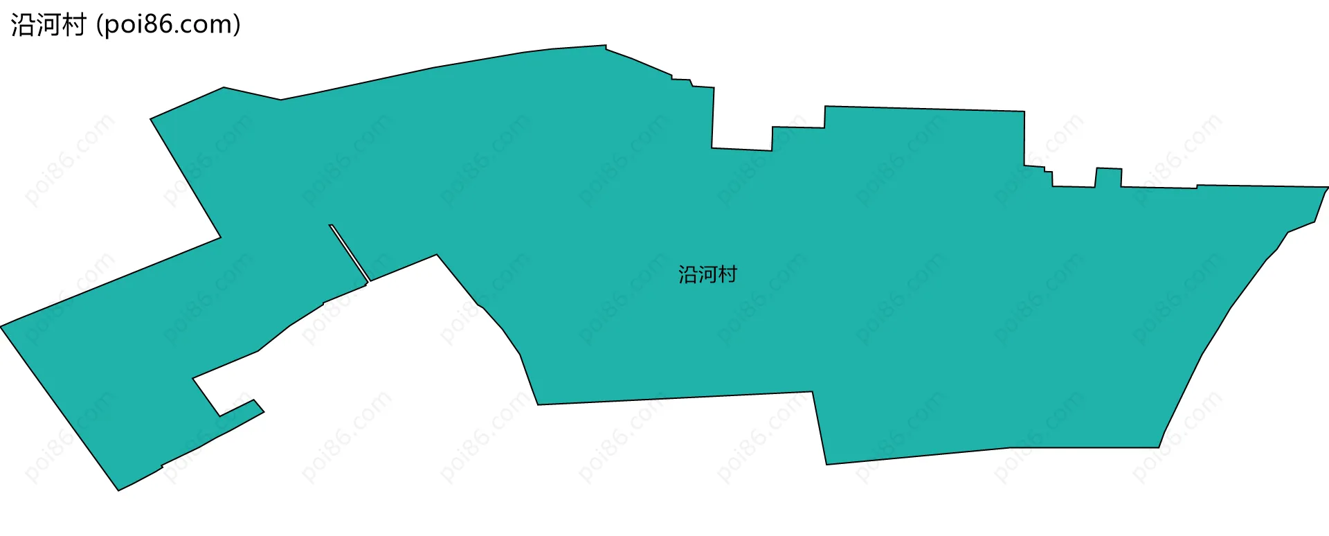 沿河村边界地图