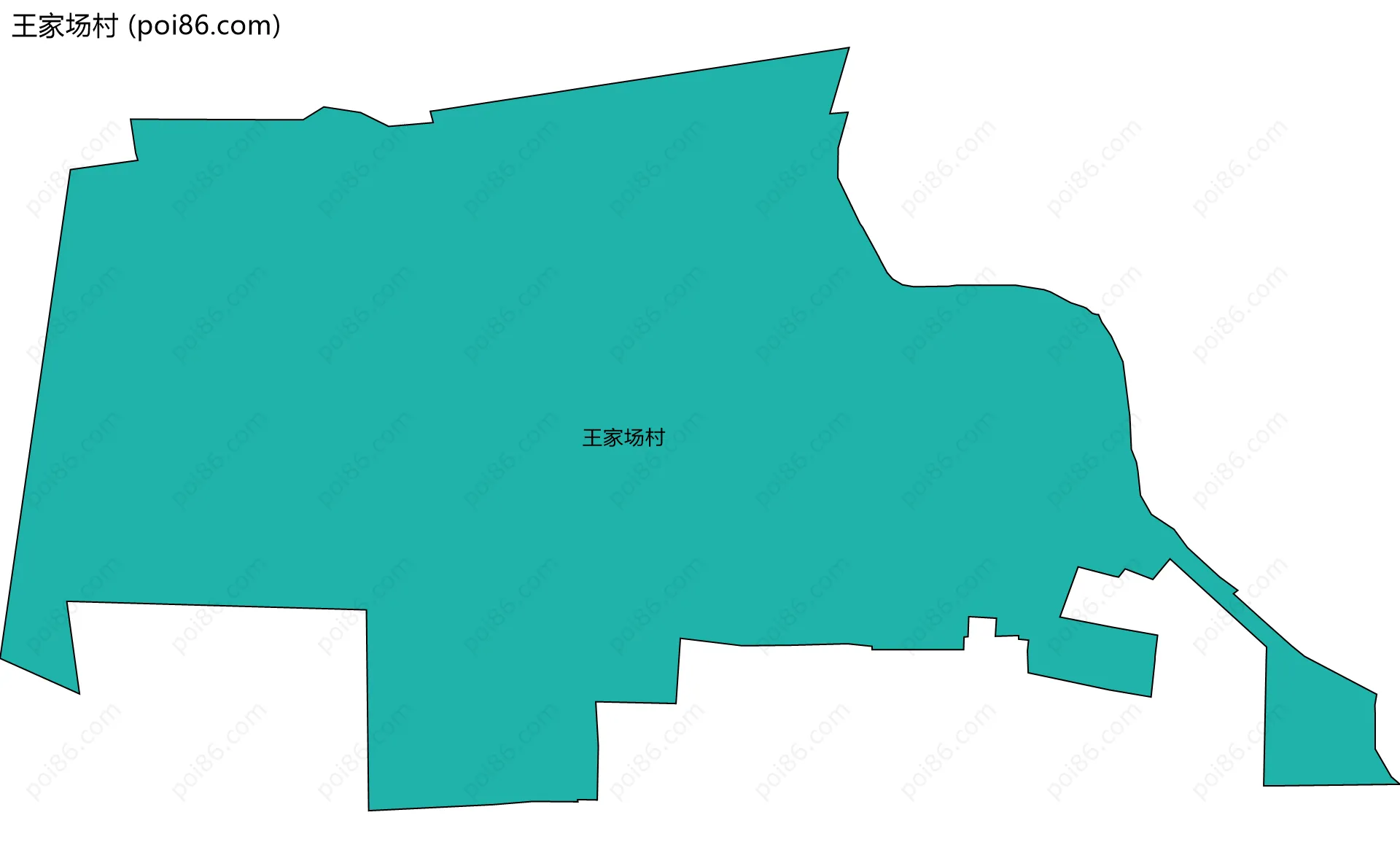 王家场村边界地图