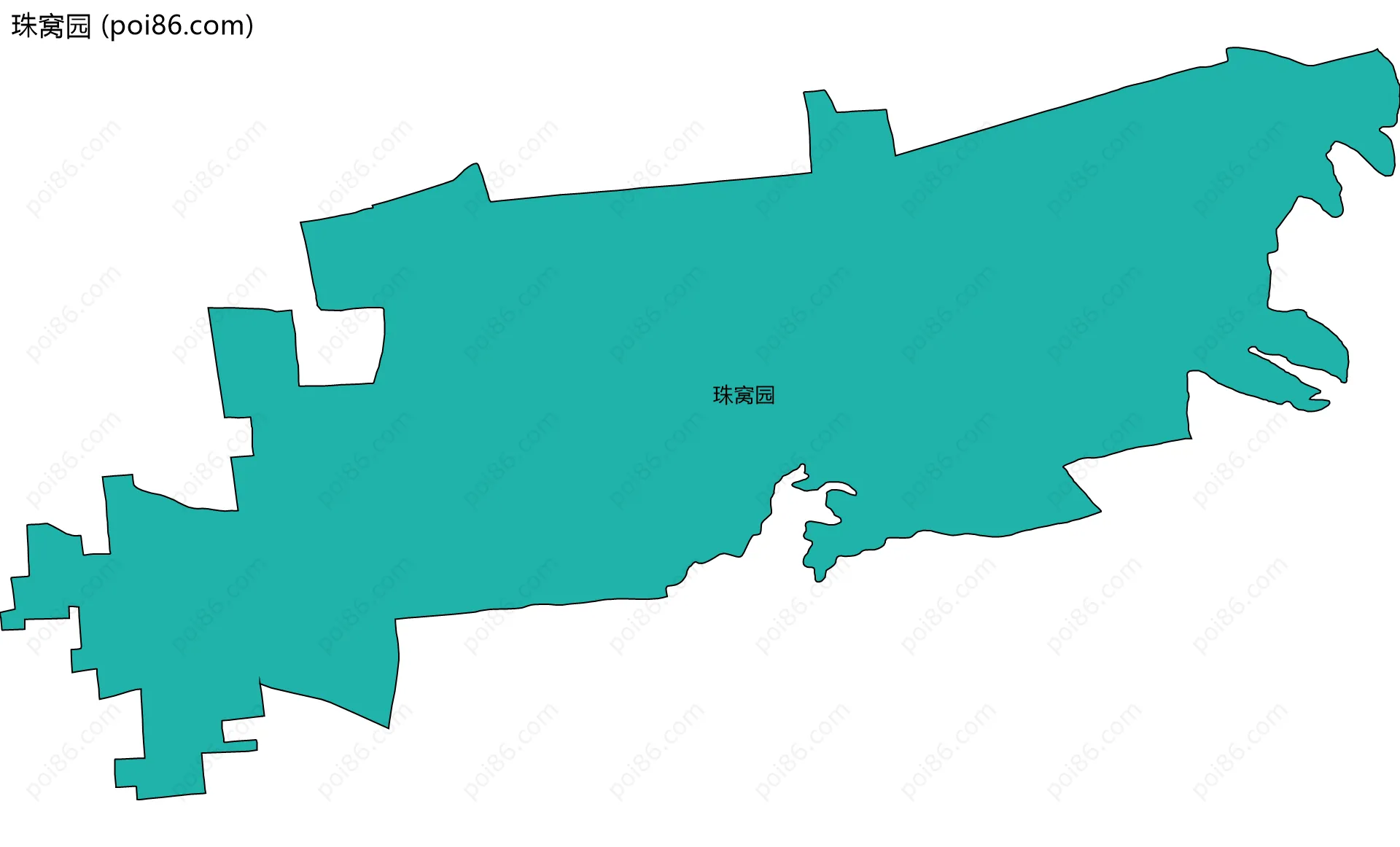 珠窝园边界地图