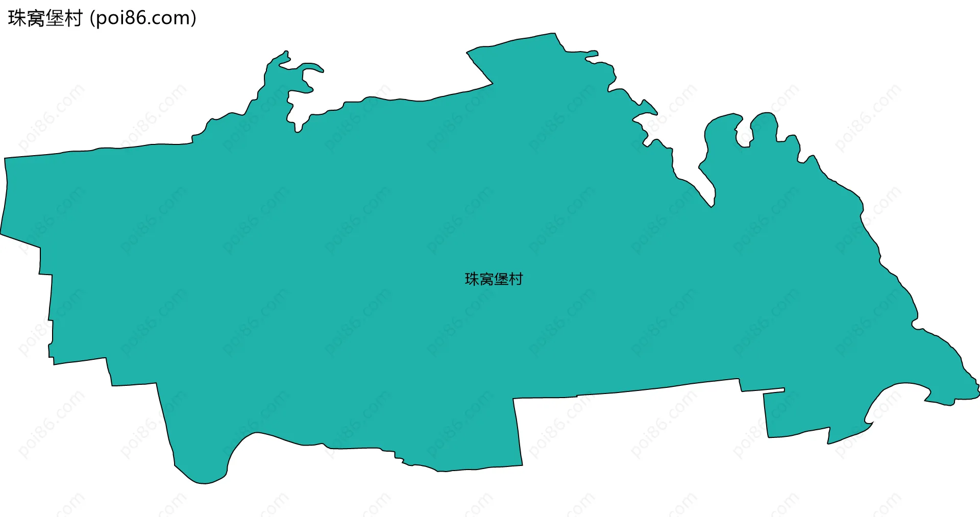 珠窝堡村边界地图