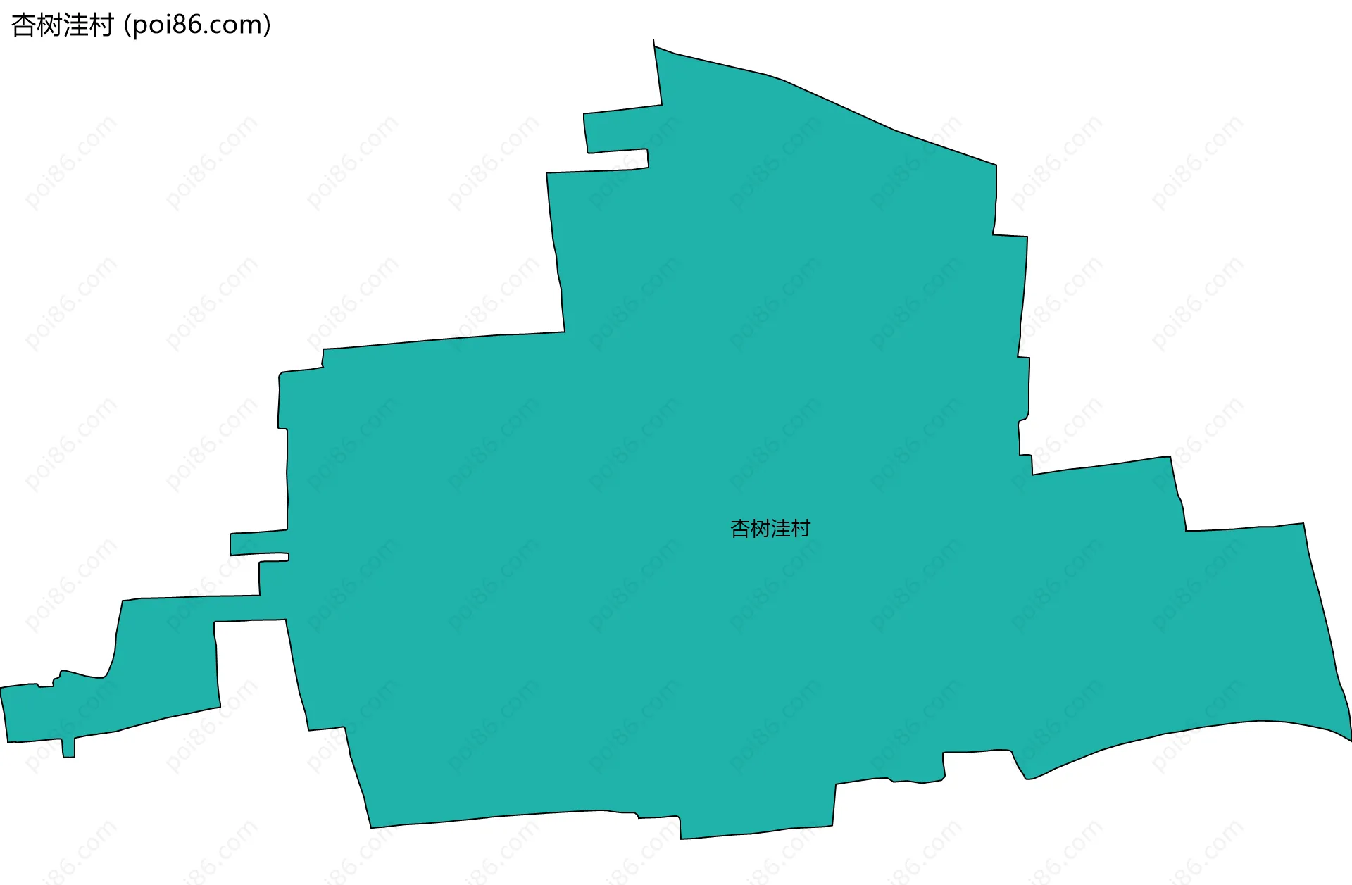杏树洼村边界地图