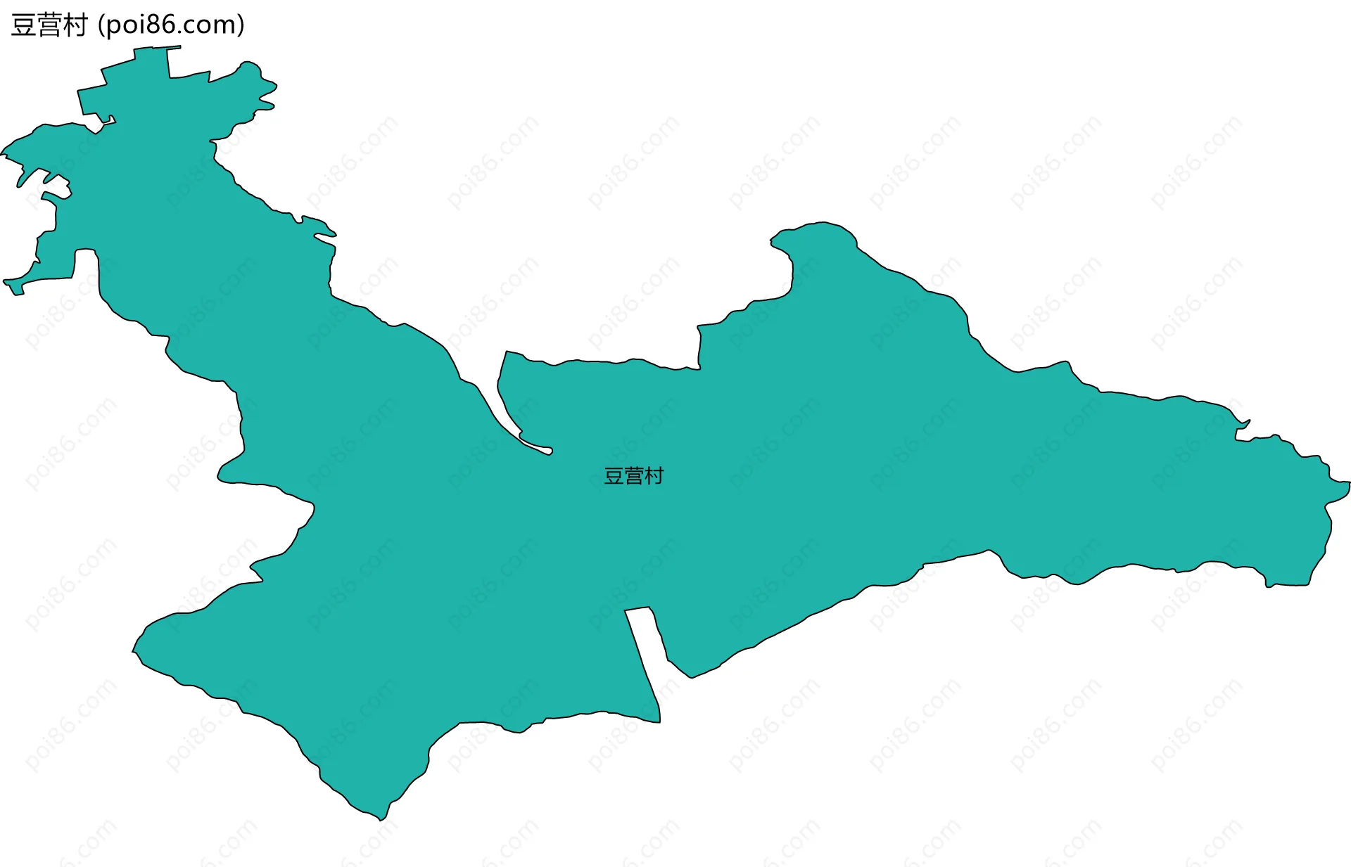 豆营村边界地图