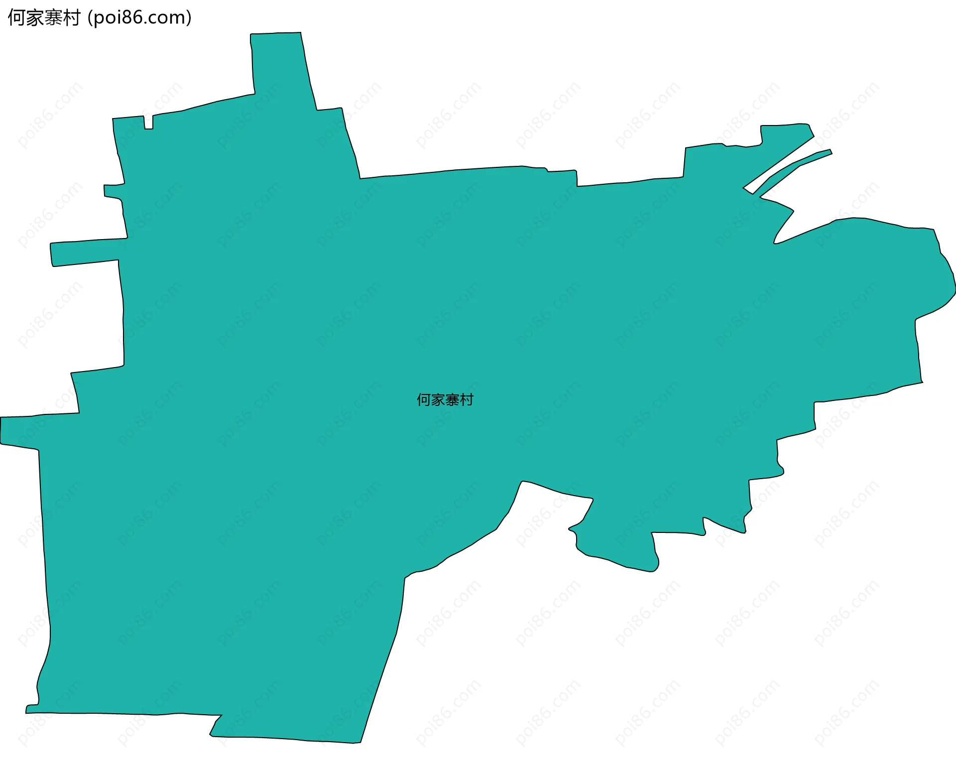 何家寨村边界地图