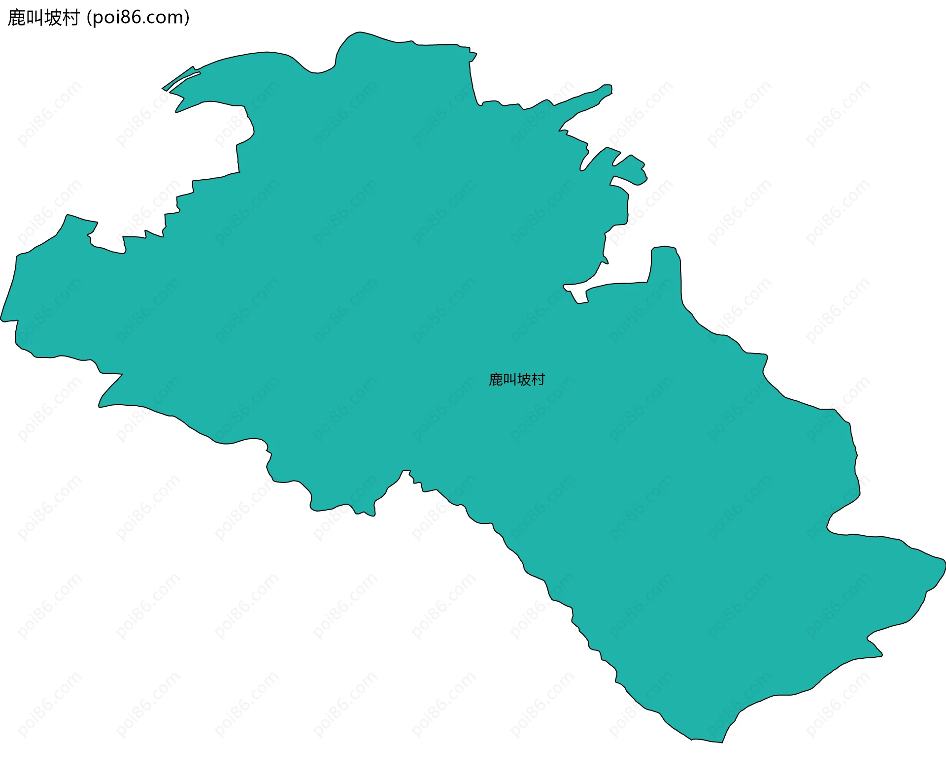 鹿叫坡村边界地图