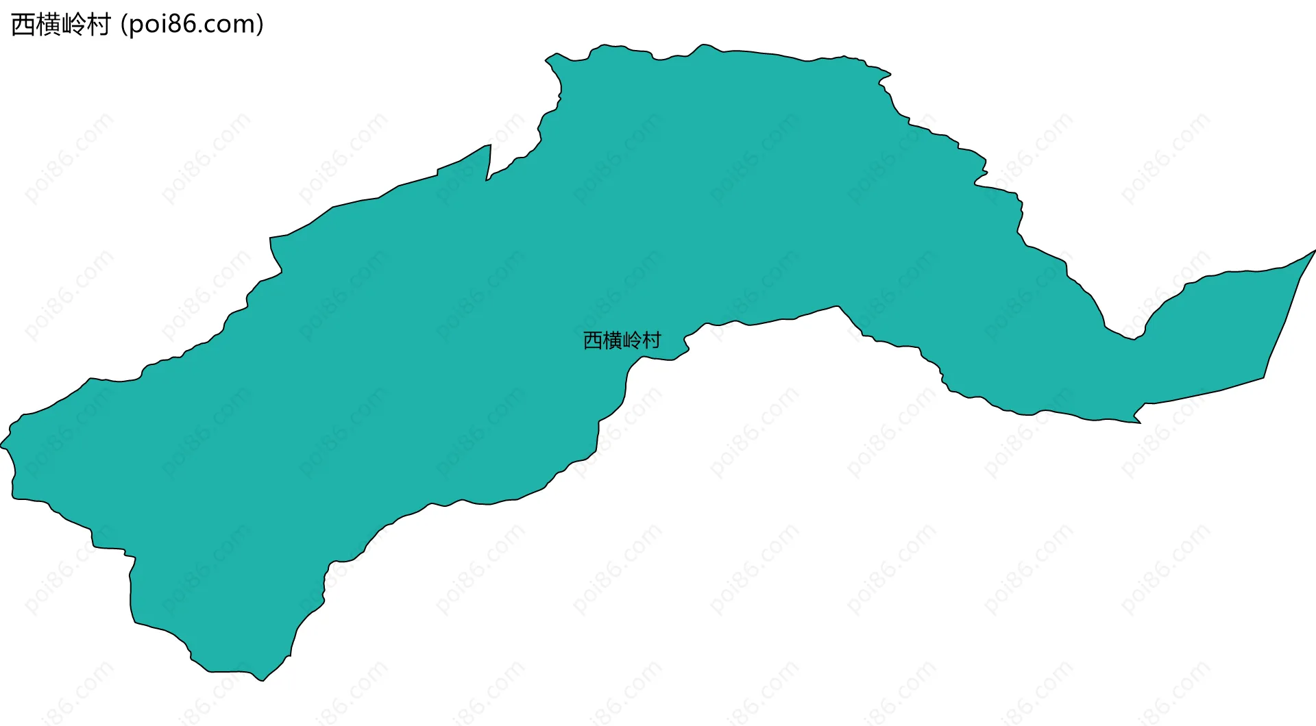 西横岭村边界地图