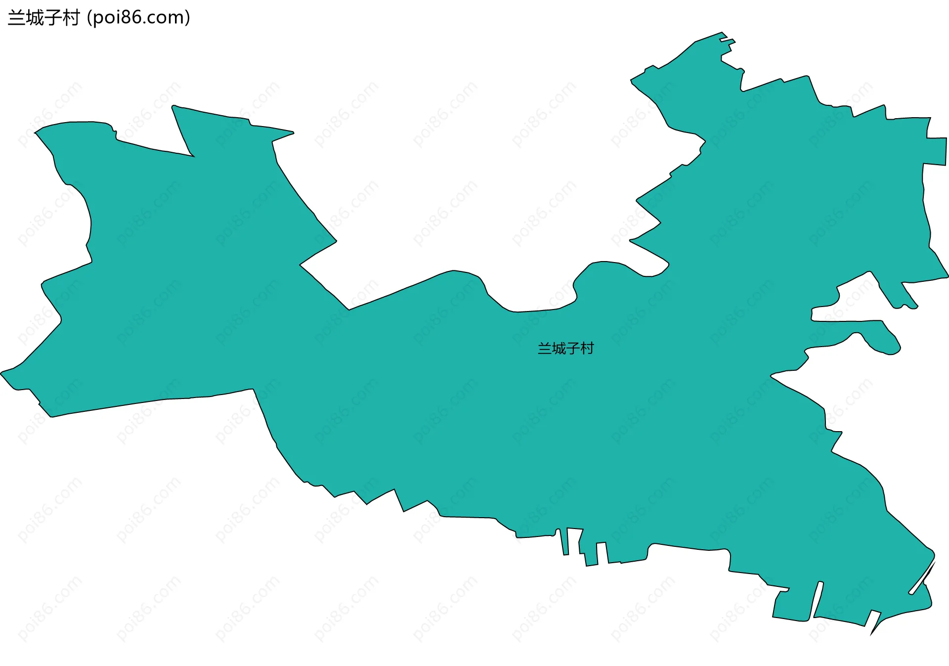 兰城子村边界地图