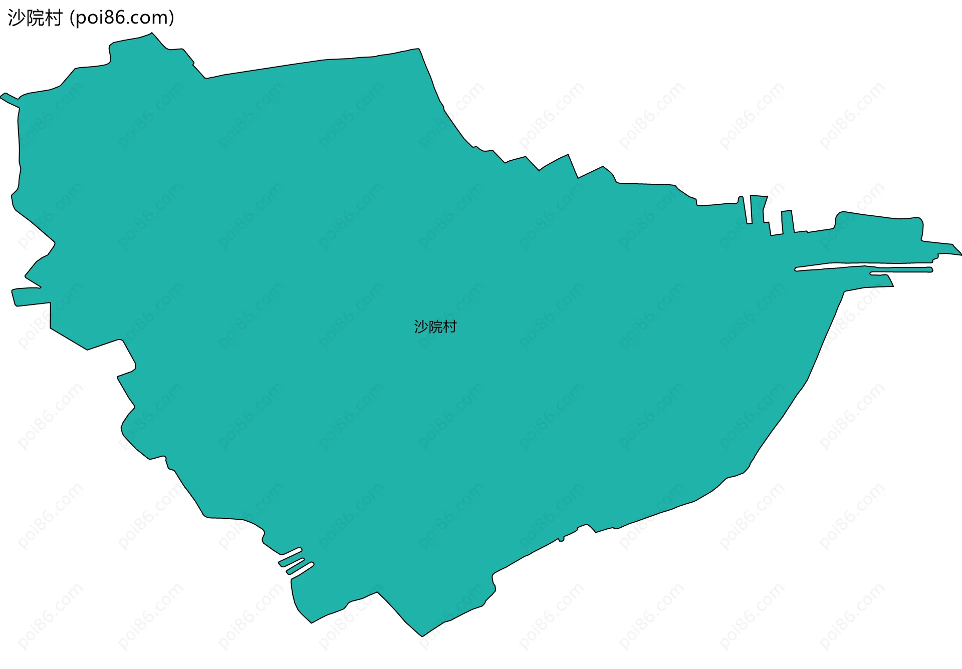 沙院村边界地图