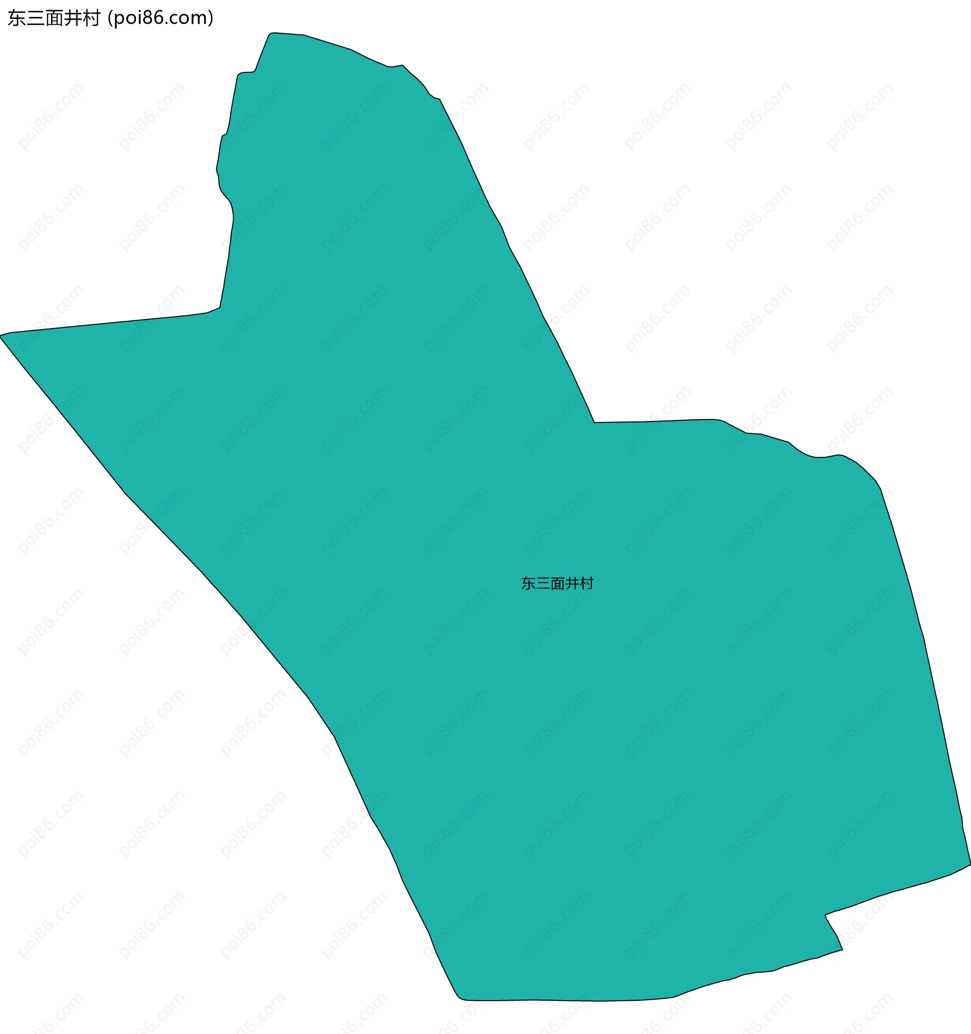 东三面井村边界地图