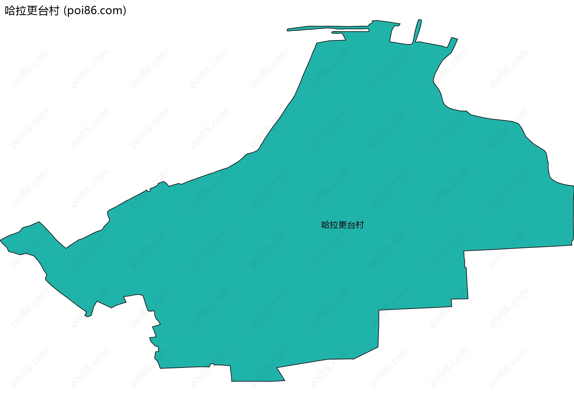 哈拉更台村边界地图