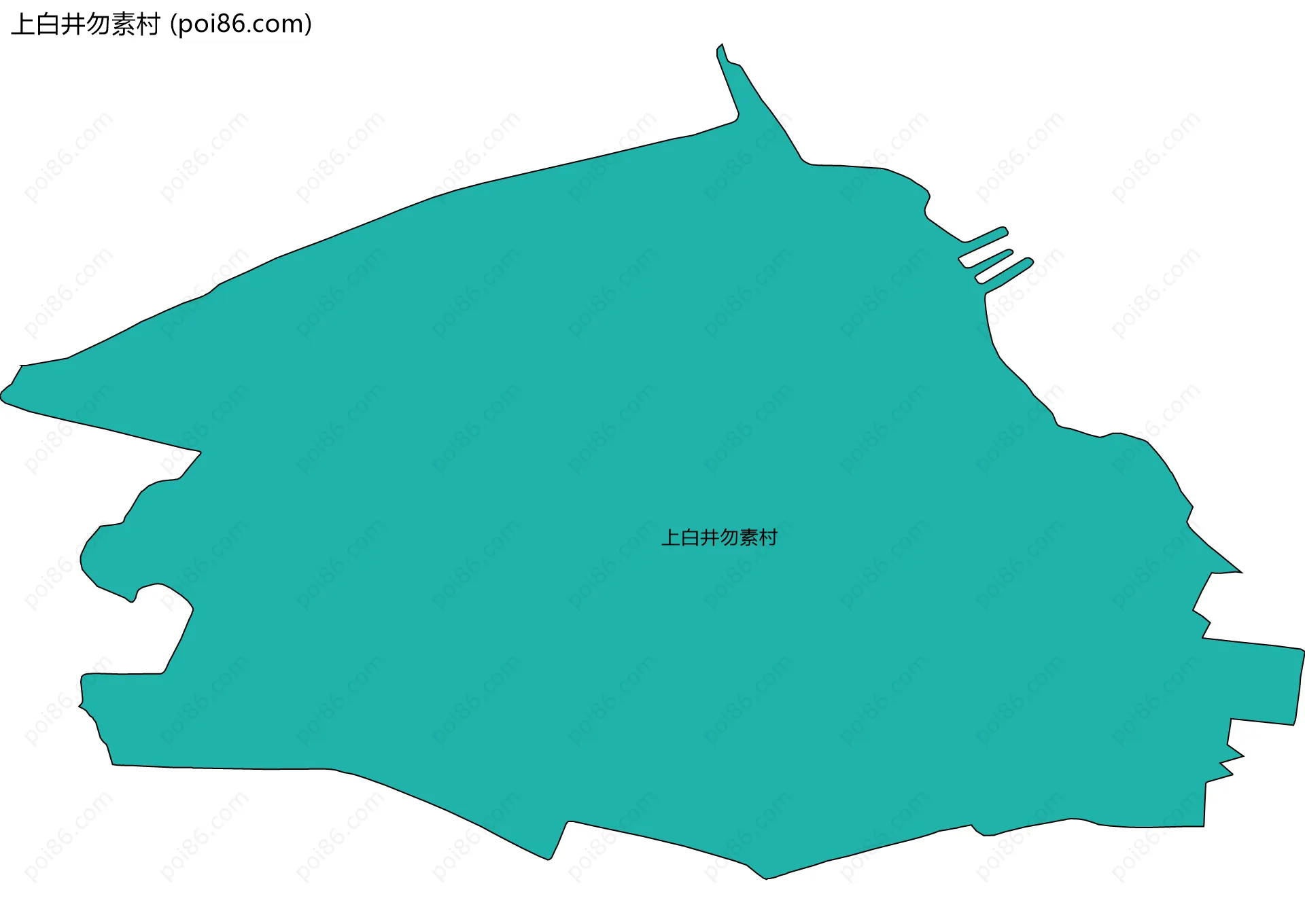 上白井勿素村边界地图