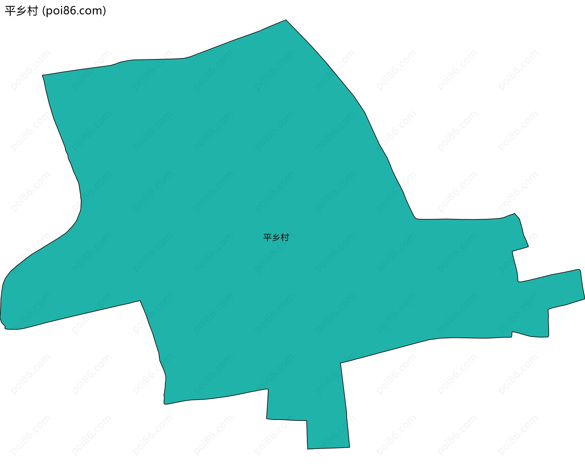 平乡村边界地图