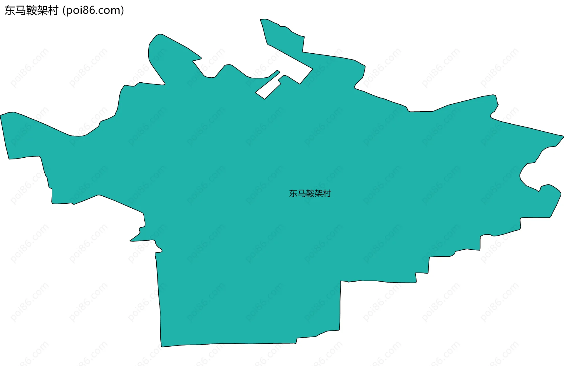 东马鞍架村边界地图