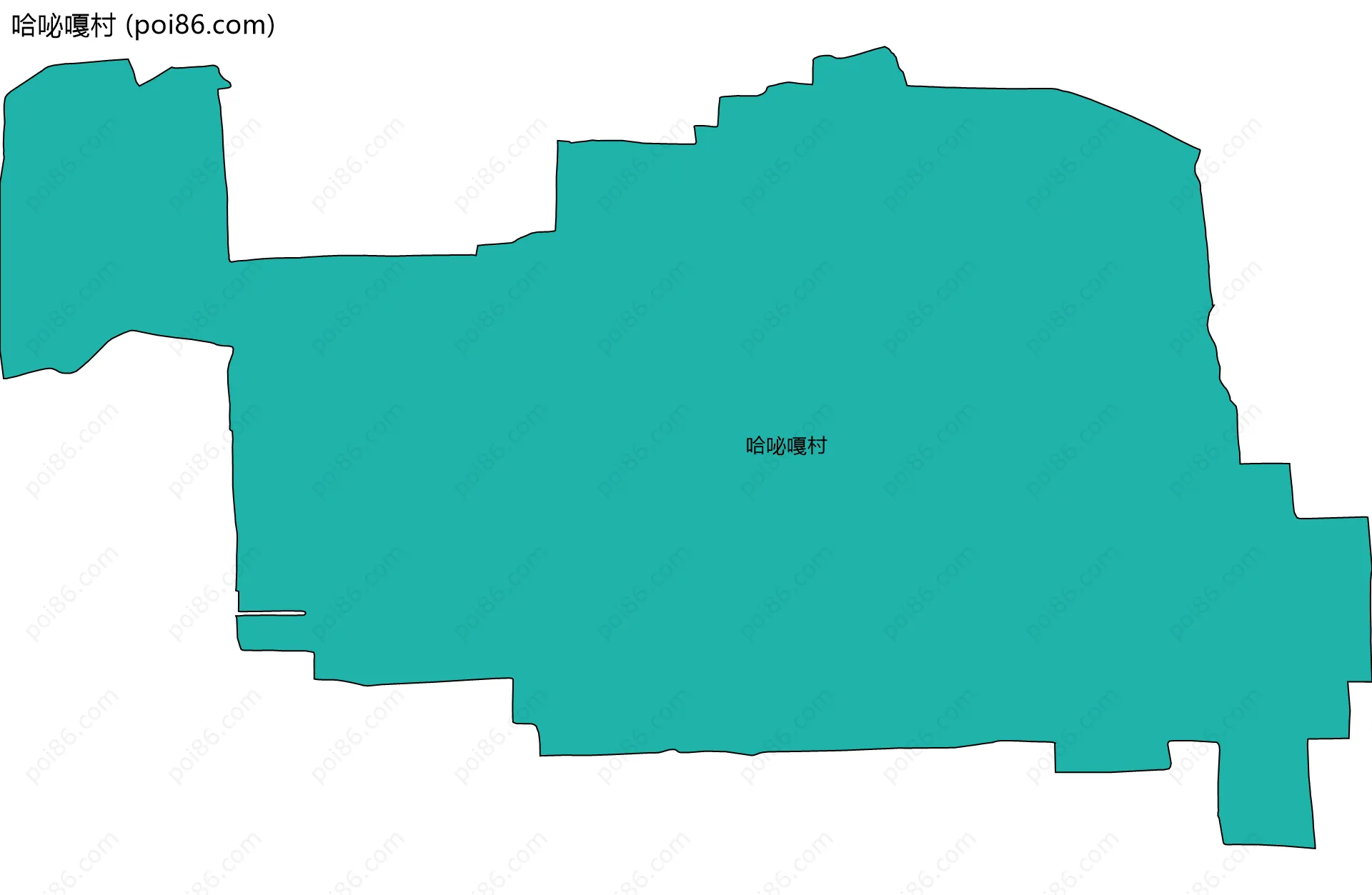 哈咇嘎村边界地图