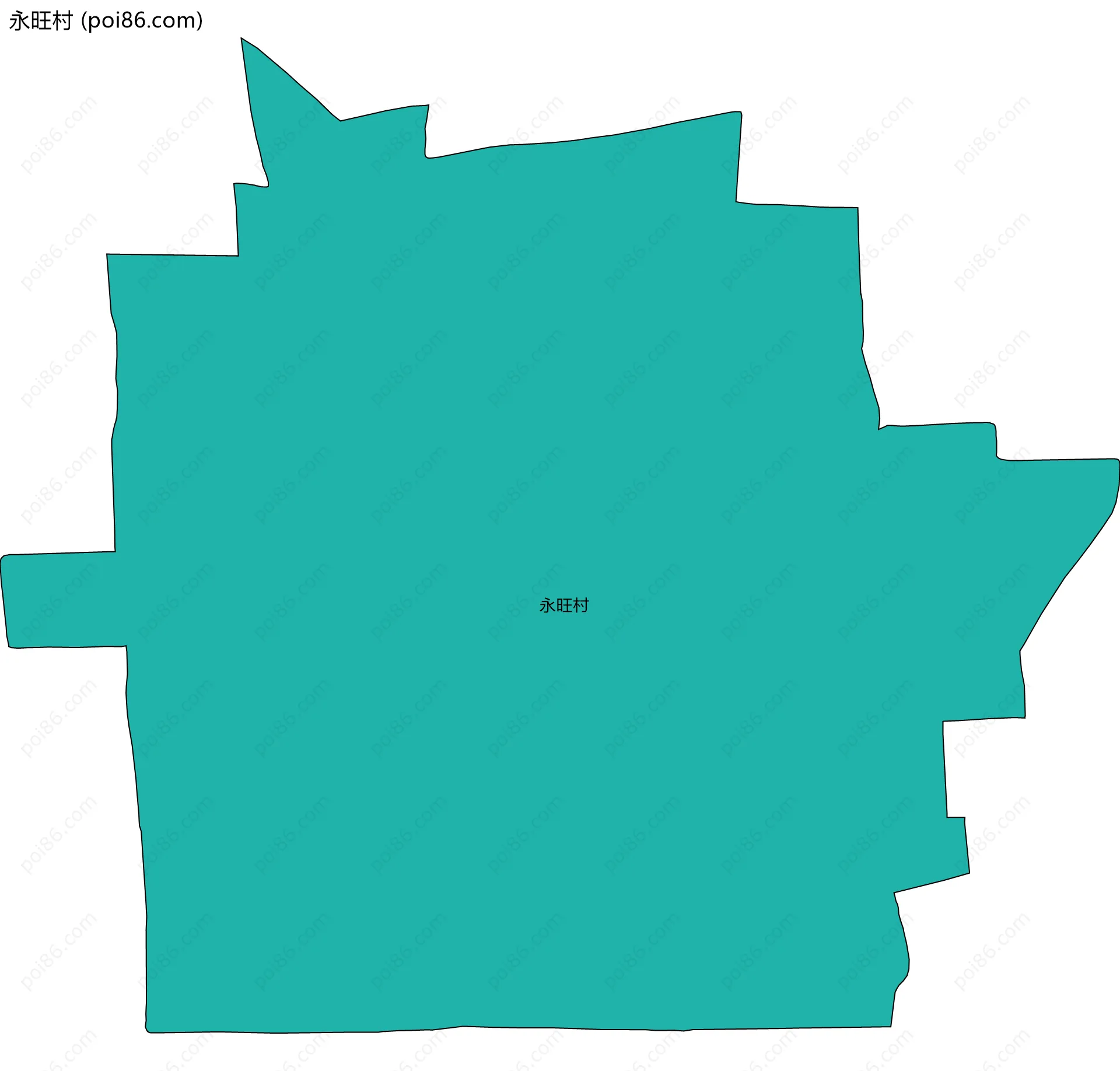 永旺村边界地图