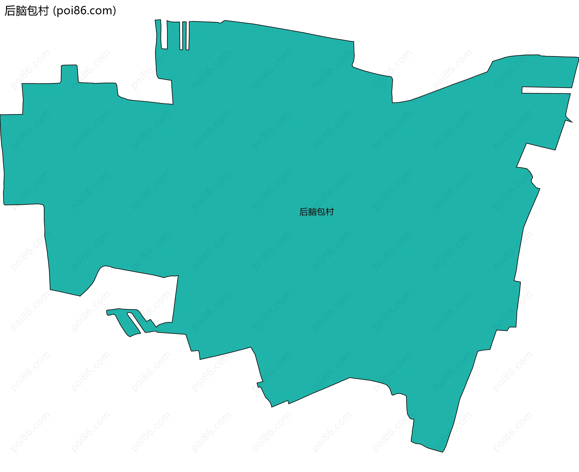 后脑包村边界地图