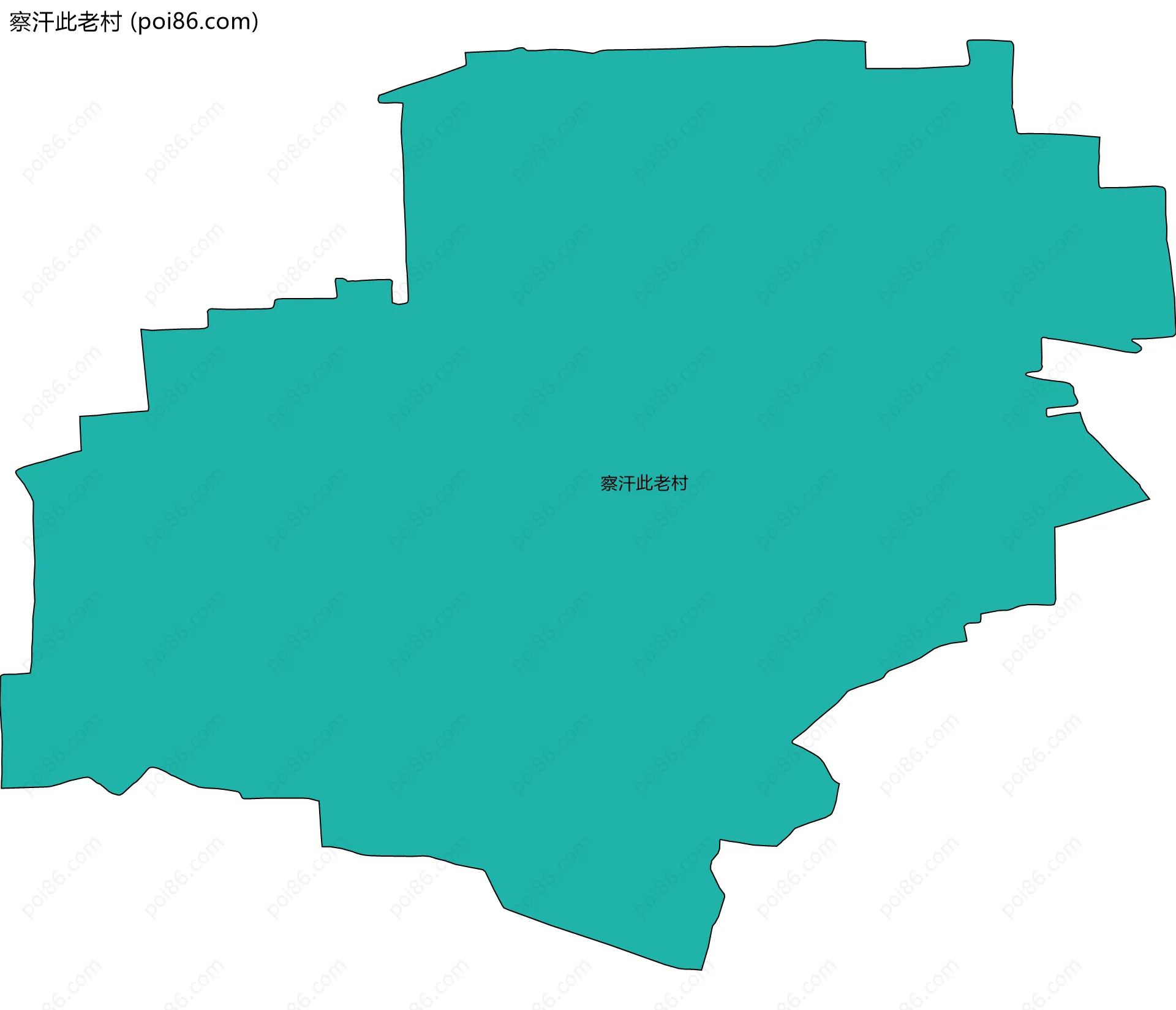察汗此老村边界地图
