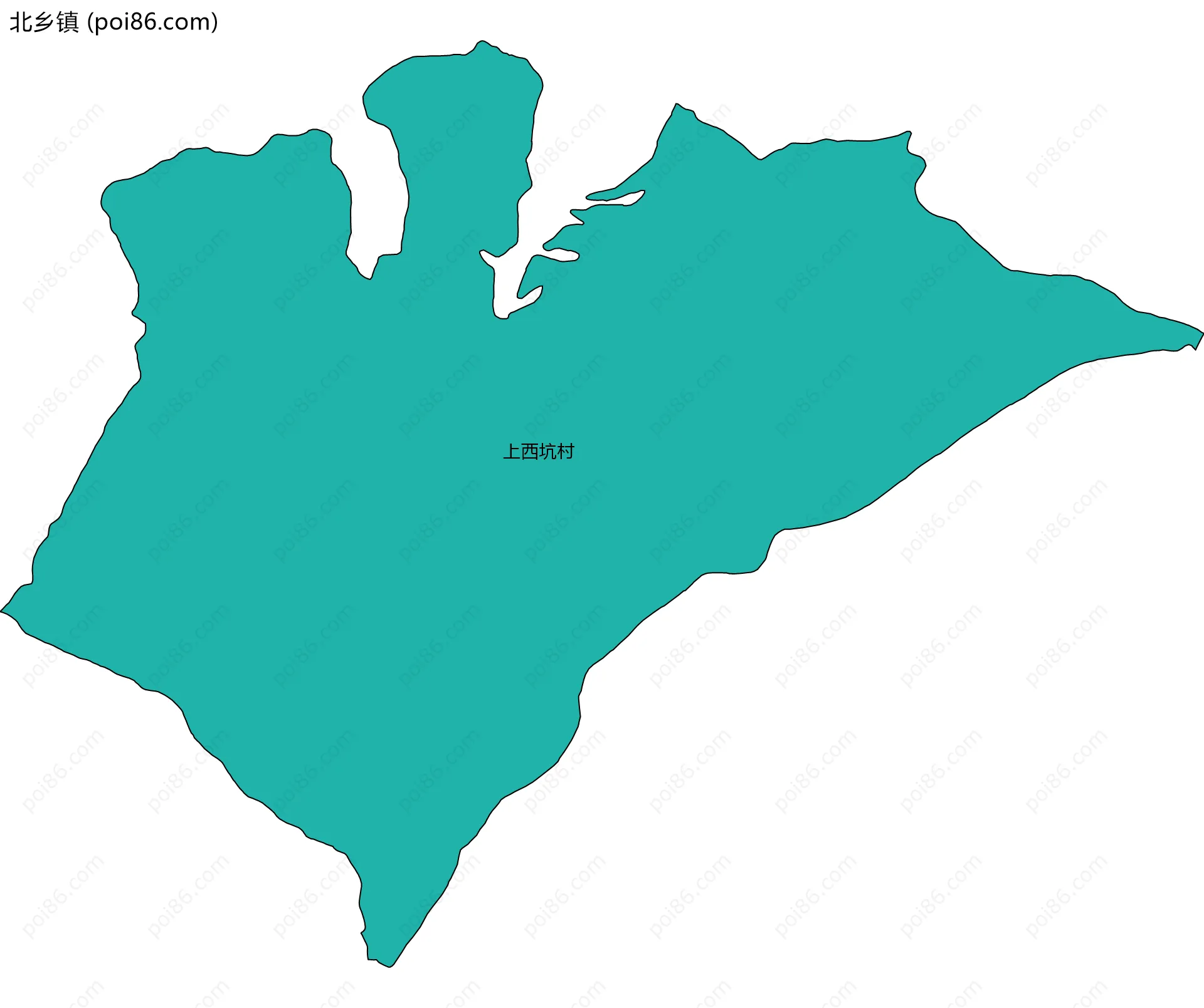 北乡镇边界地图(五级行政区划)
