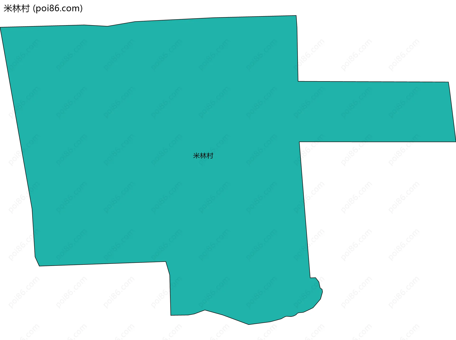 米林村边界地图