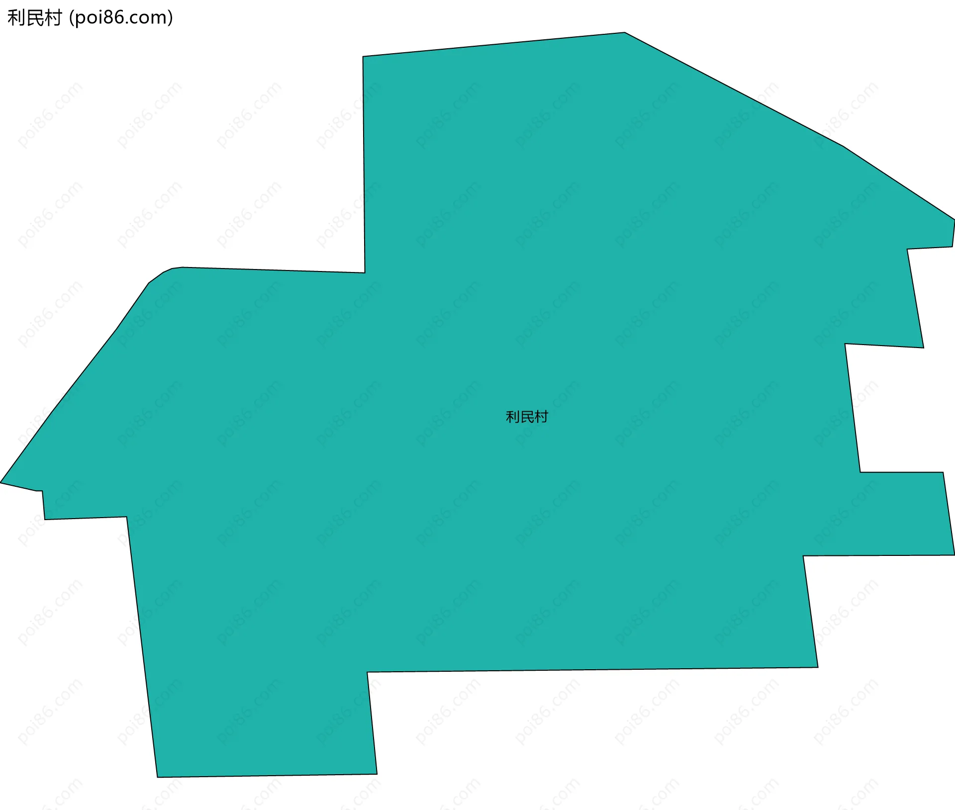 利民村边界地图