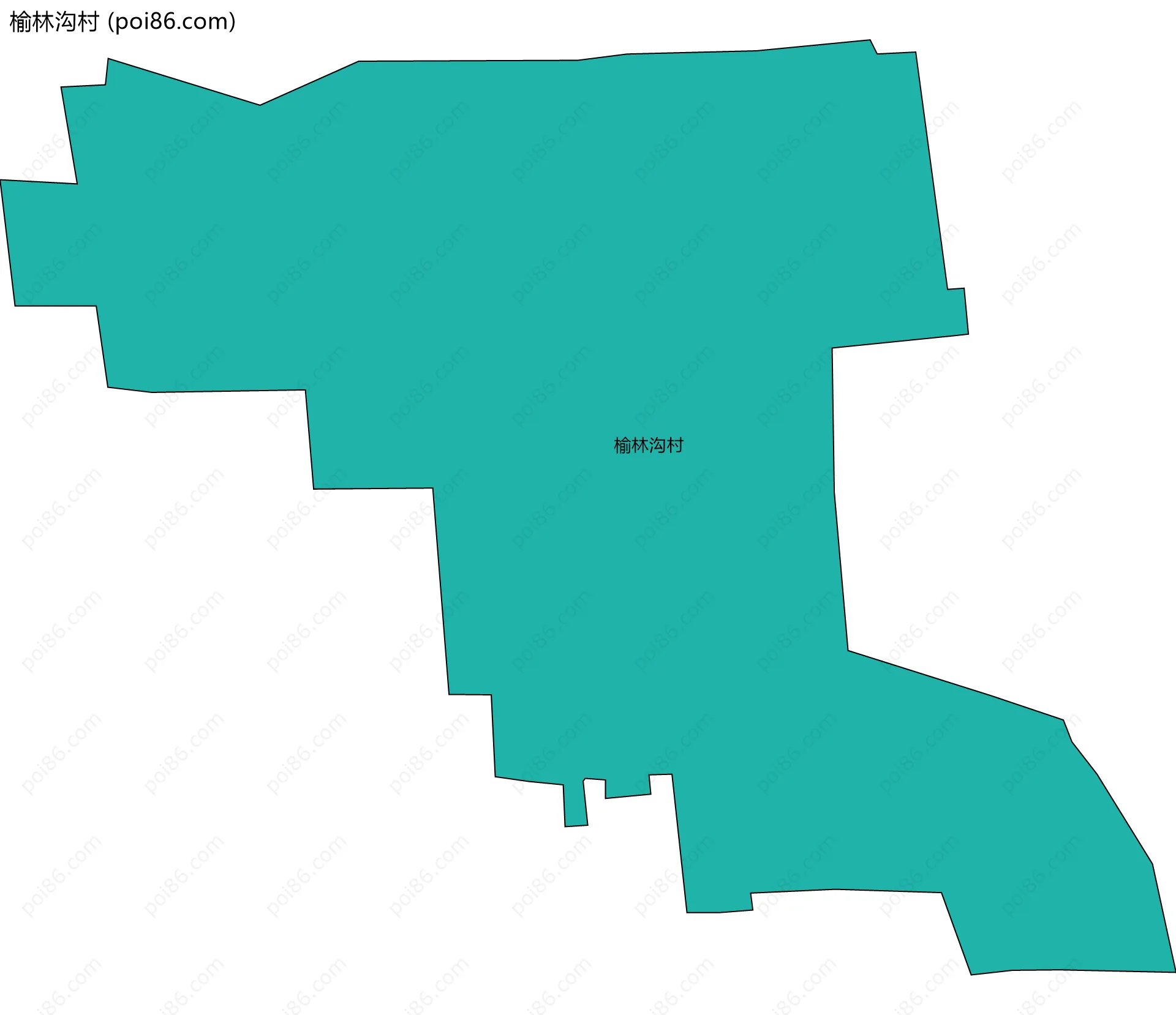 榆林沟村边界地图